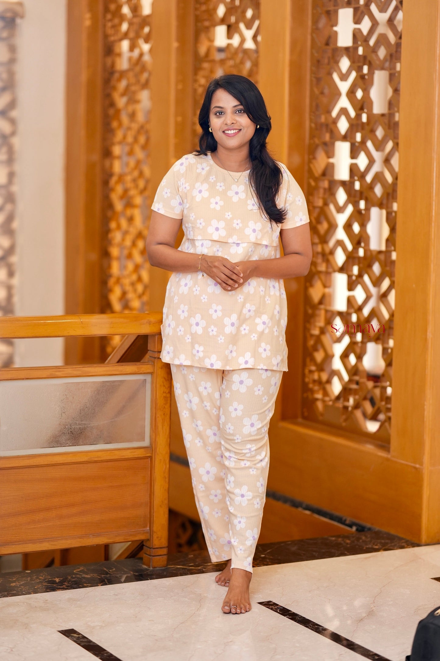 Cute  Feeding Pant Set Ribbed ( Thick )