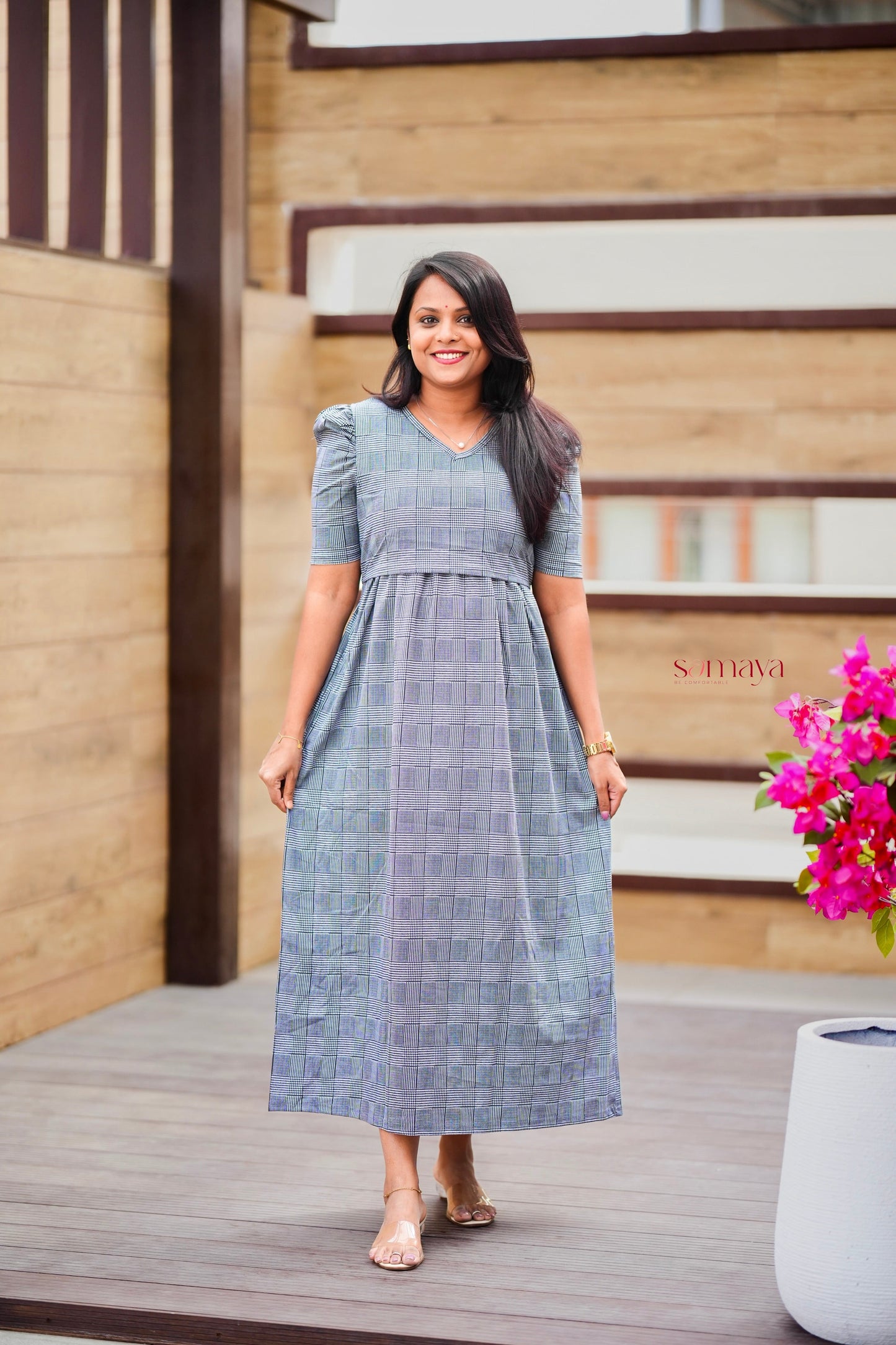 Maxi kite checked medium  Weight Dress