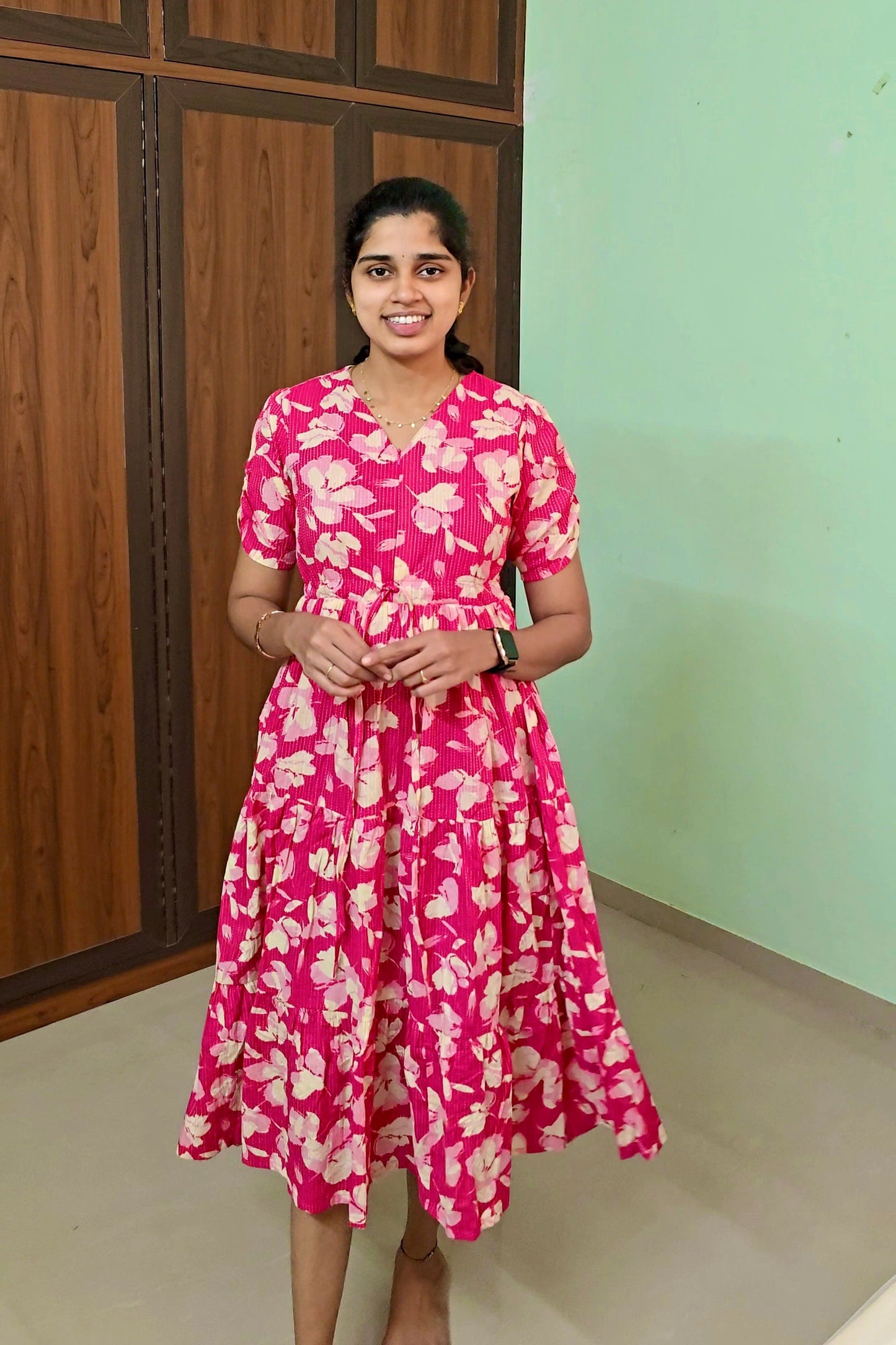 Dreamy kantha Casual Dress With Lining
