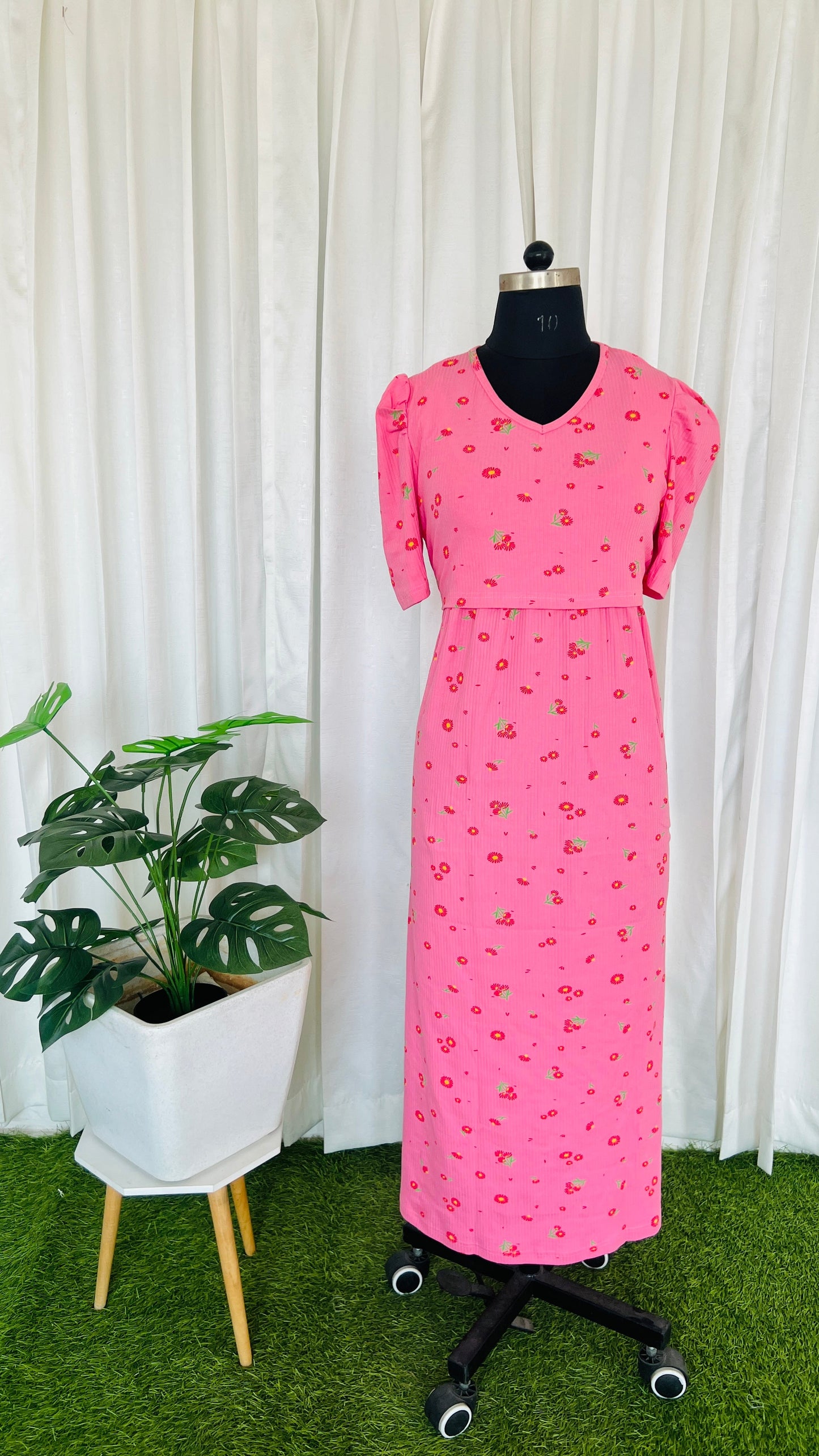 Maxi Candy  Ribbed Dress( Samaya exclusive premium fabric )