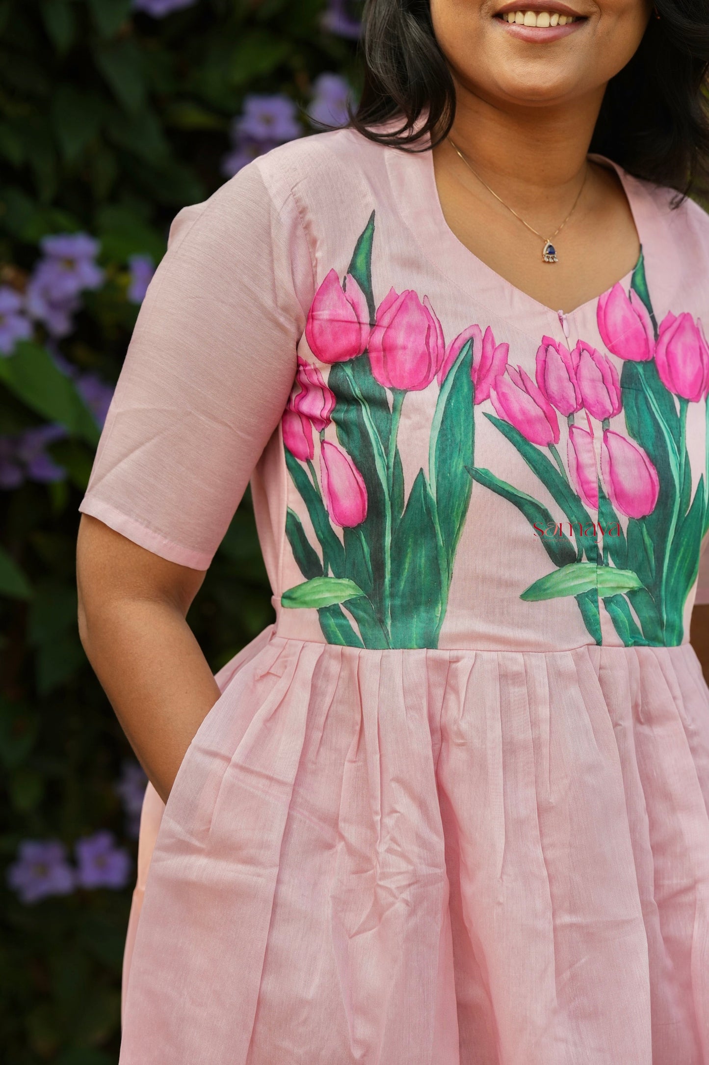 Tulip Pure Chanderi Dress With Lining ( ready to dispatch)
