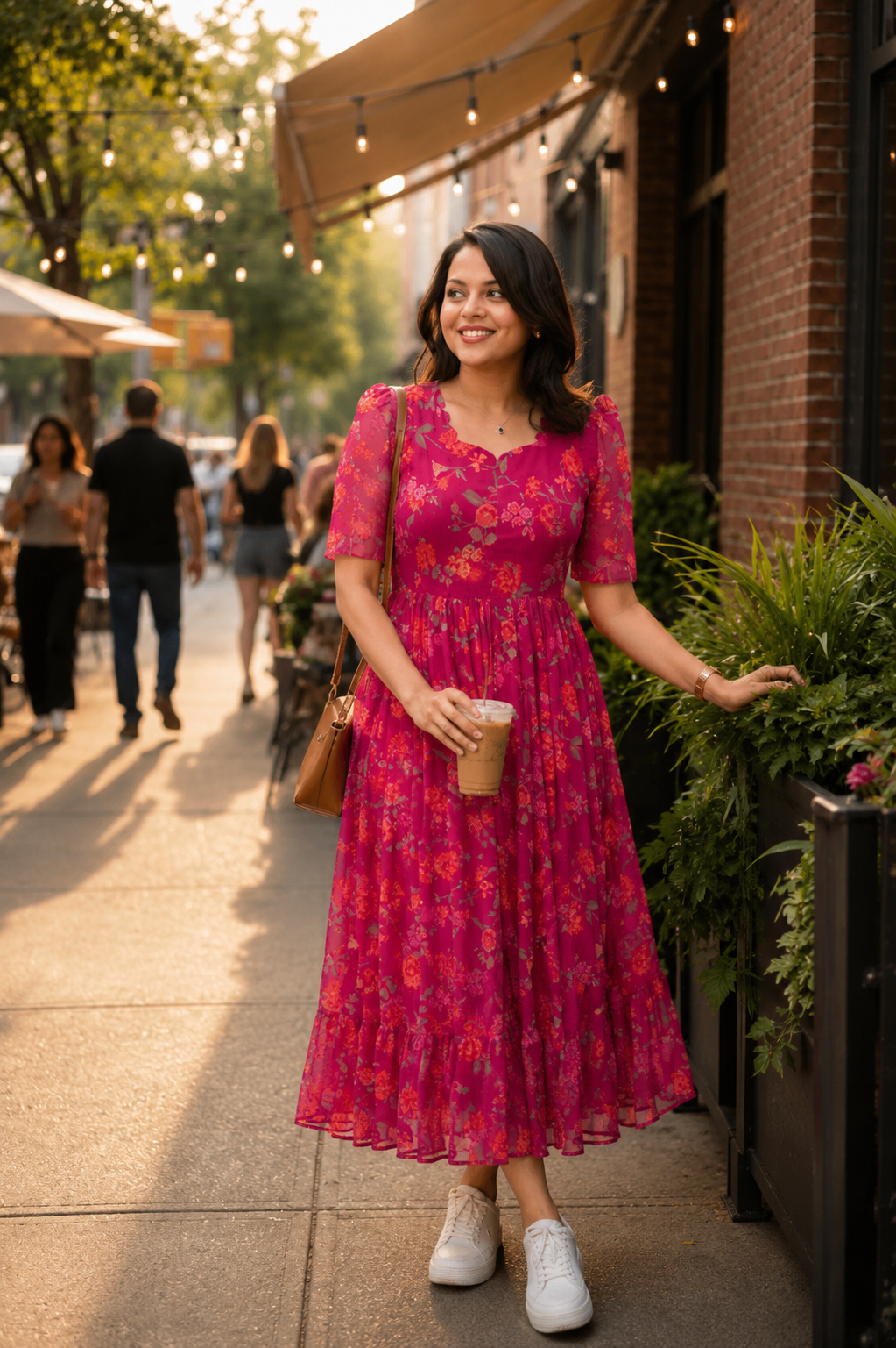 Nivisha georgette casual  Dress With Lining ( No-Iron Everyday Dress)