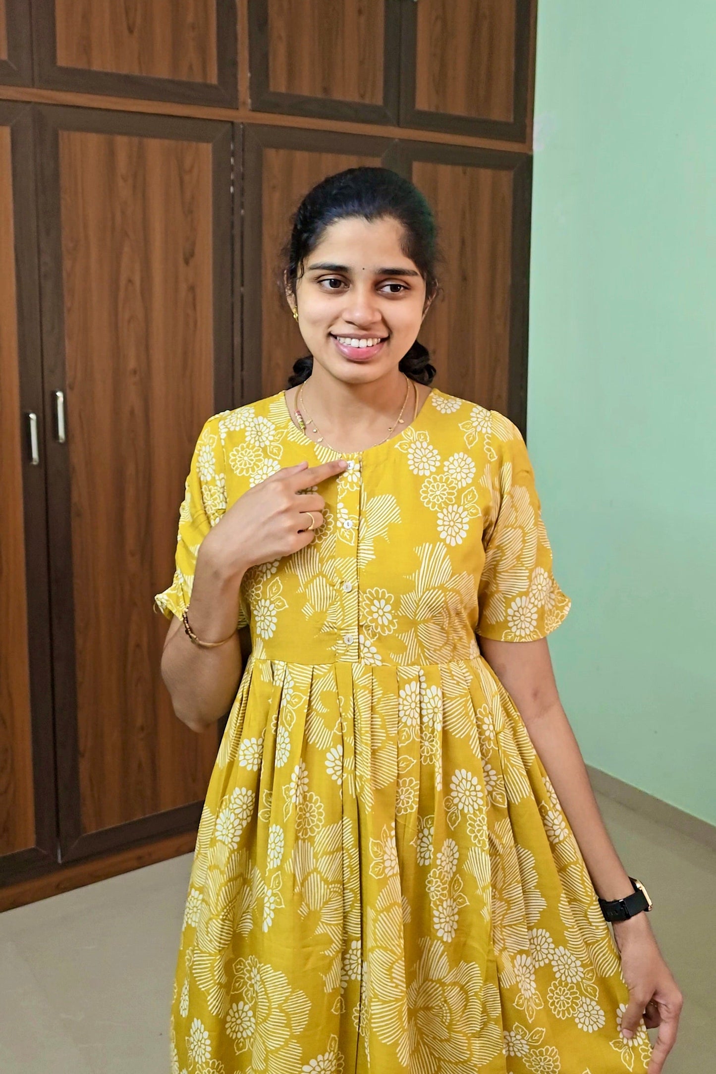 Sunshine-2  Day to Night Dress Without Lining( Wrinkle-Free Cotton blend Dress)