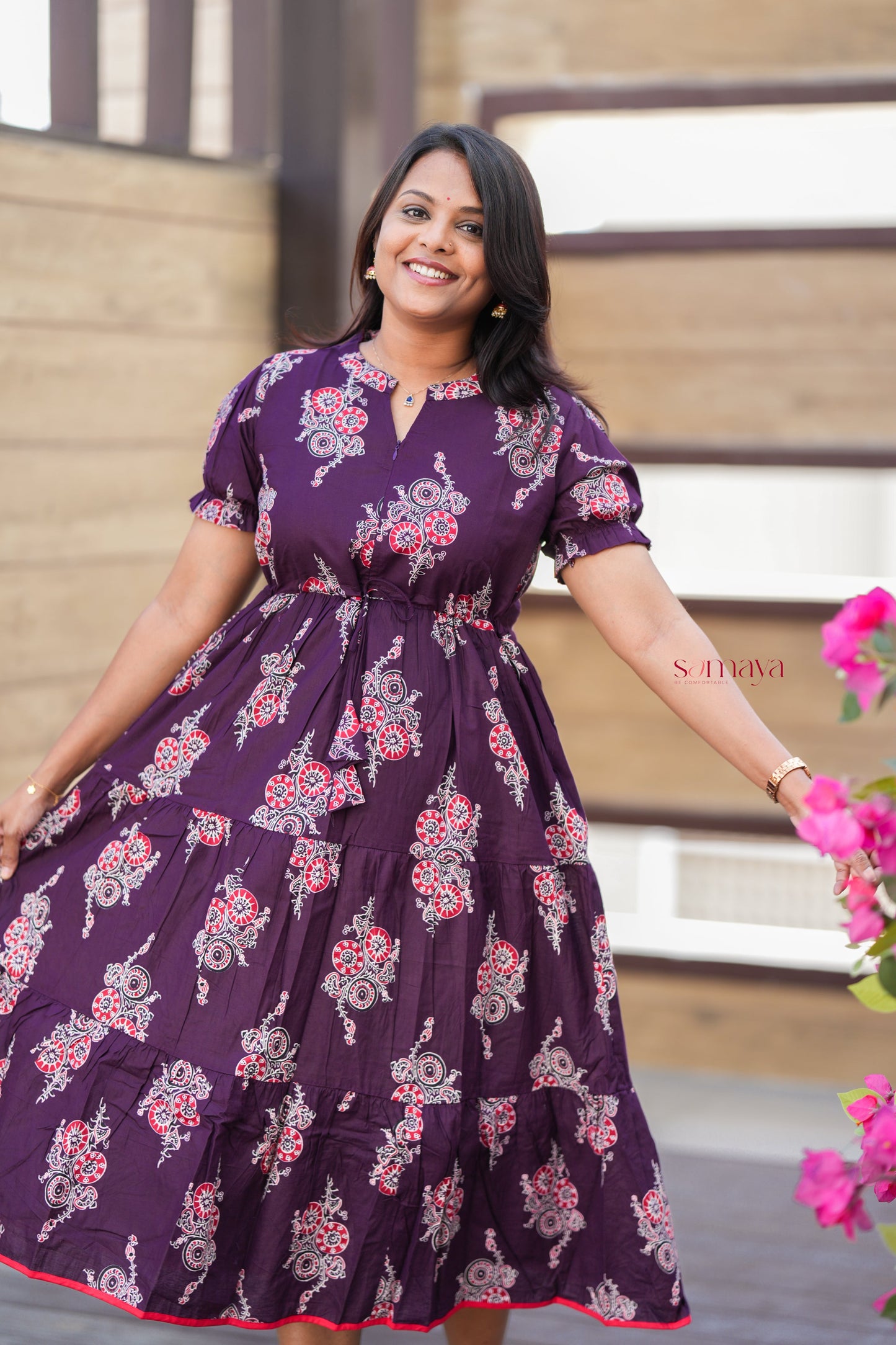 Ammu cotton  casual Dress With Lining