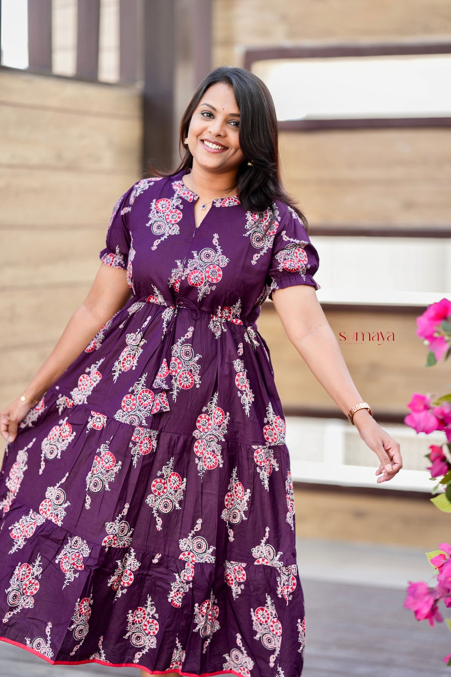 Ammu cotton  casual Dress With Lining