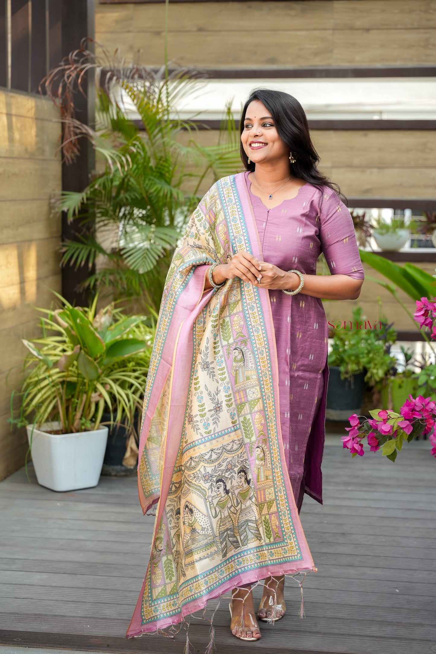 Swathi 3 piece raw silk suit set with Dupatta( pre order )
