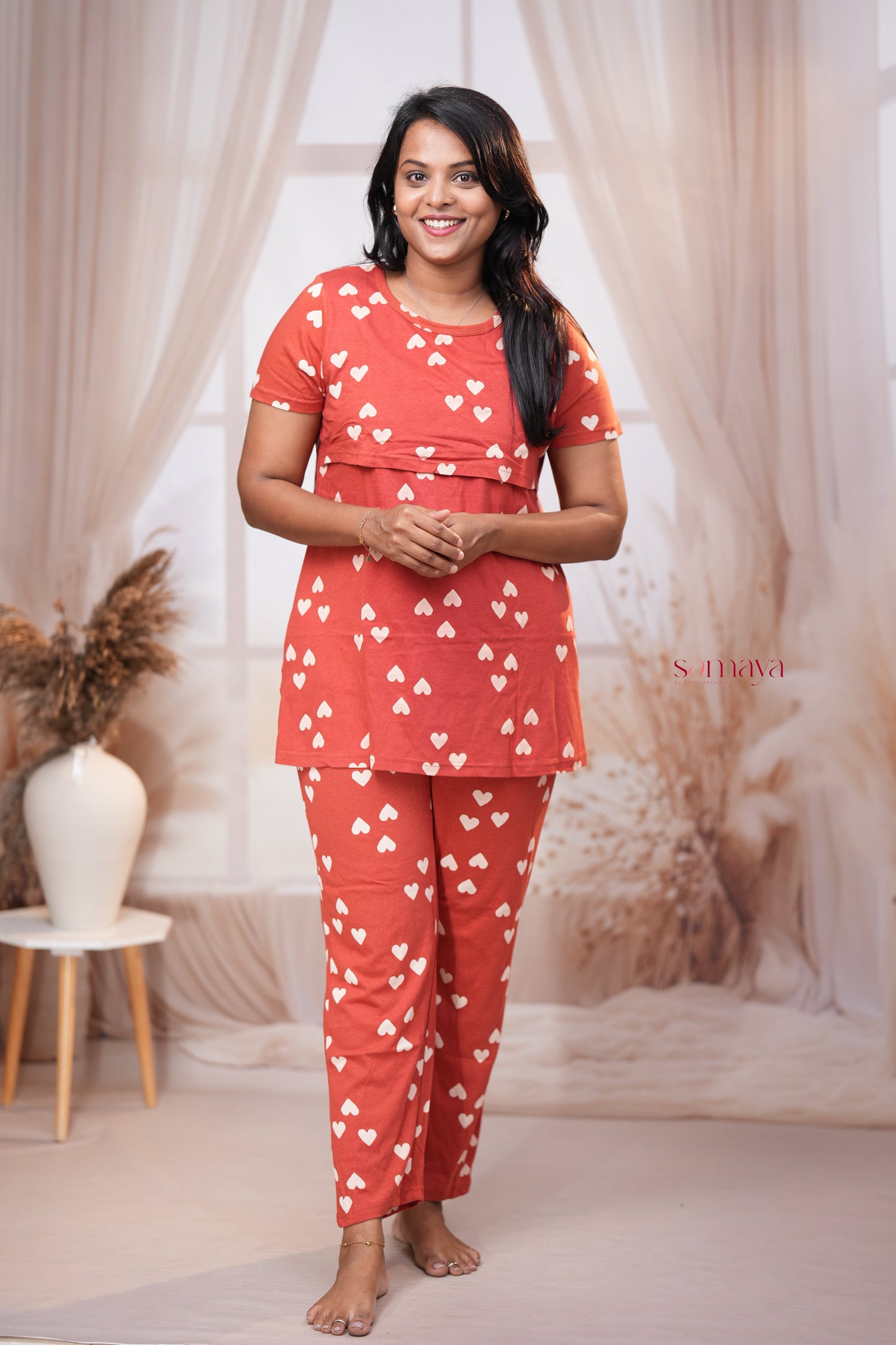 orange  Feeding Pant Set ( lightweight )
