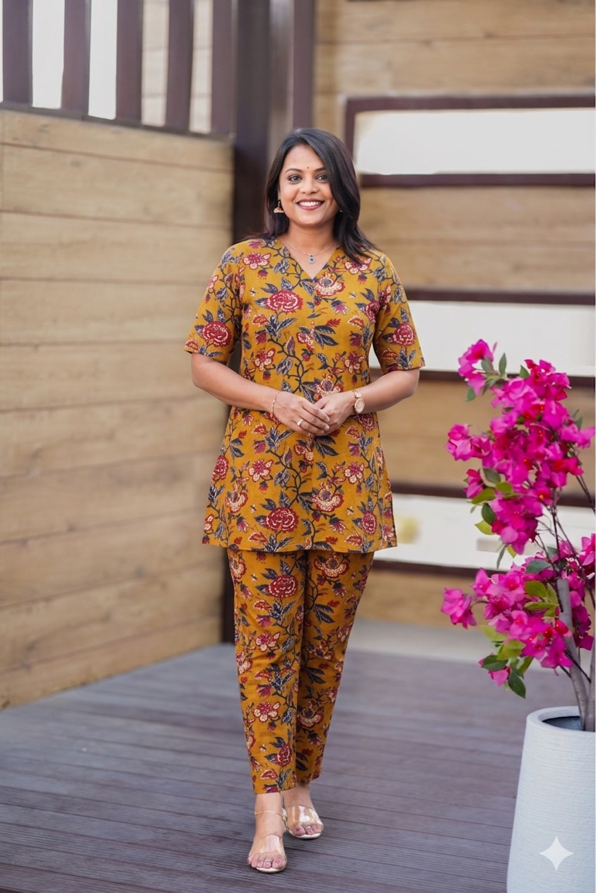 Boomi - Mustard Night Co-ord Set