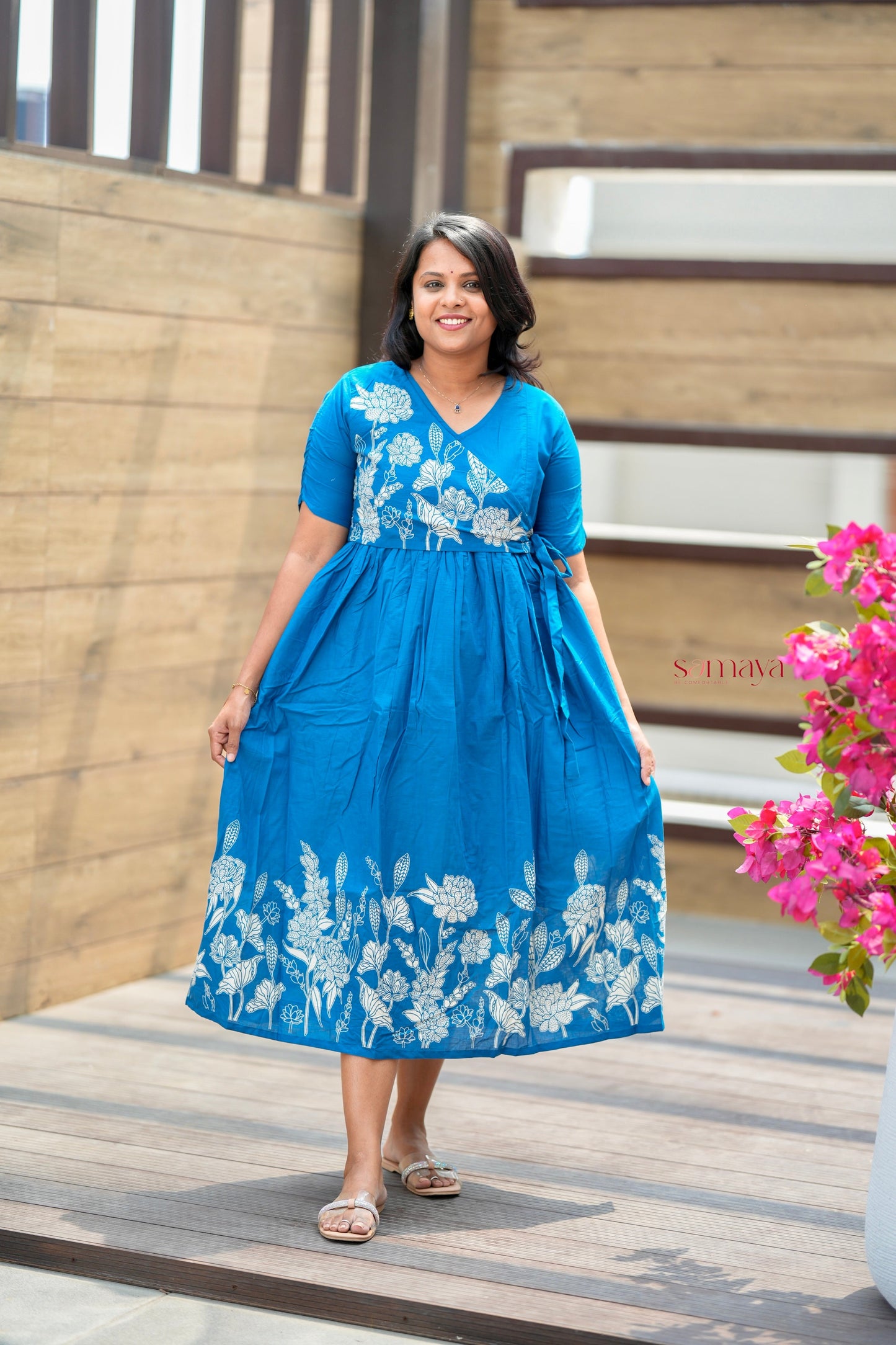 Lotus Casual Dress With Lining