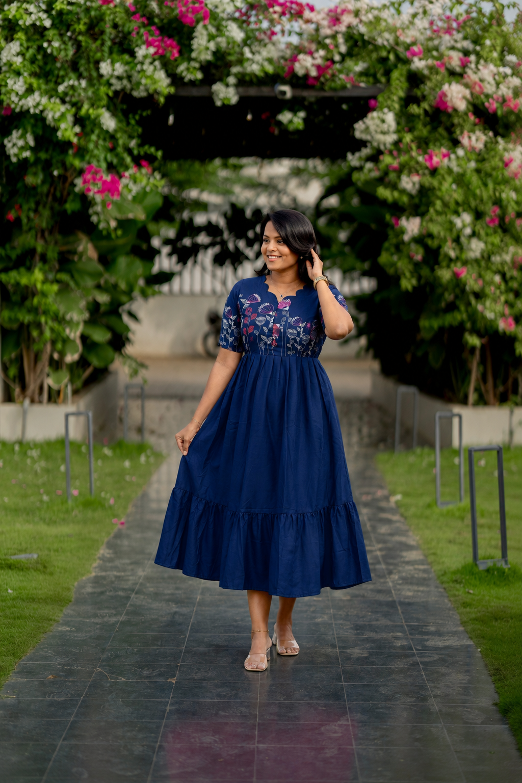 Princess  dress With lining( Wrinkle-Free Cotton Blend Dress)