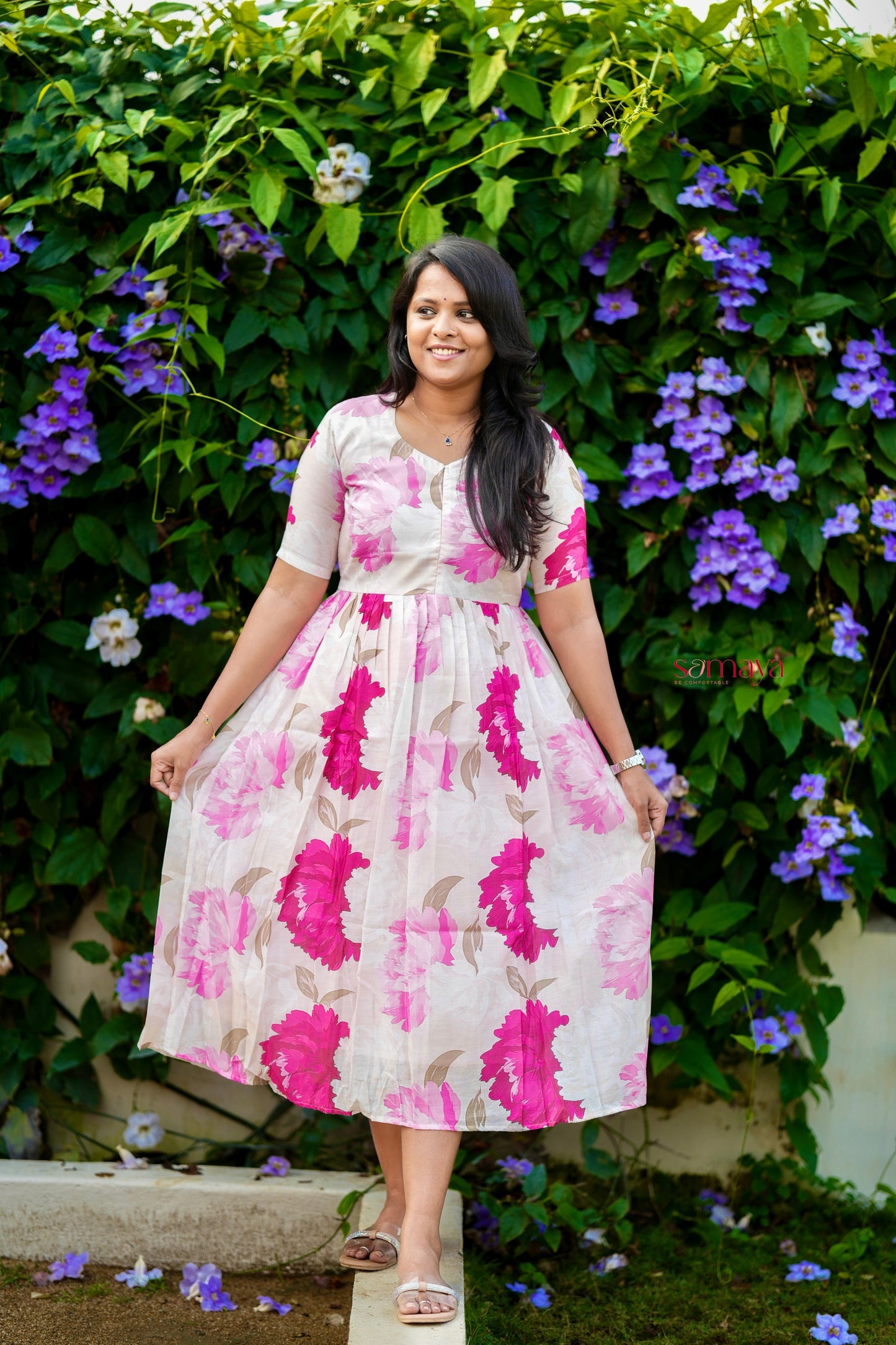 Chandra pure  Chanderi Dress With Lining ( ready to dispatch)