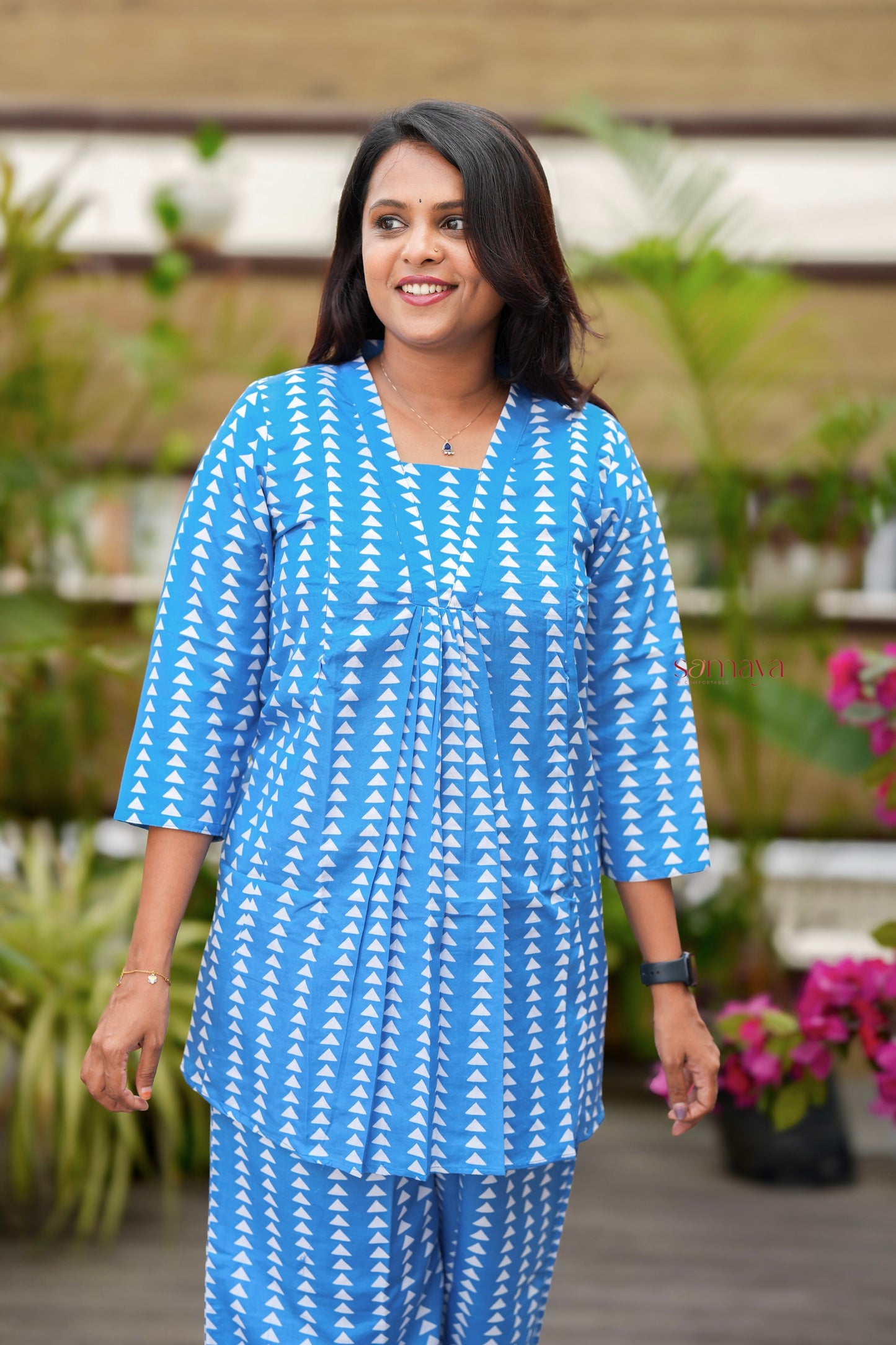 Vaanam -Sky blue  co-ord set