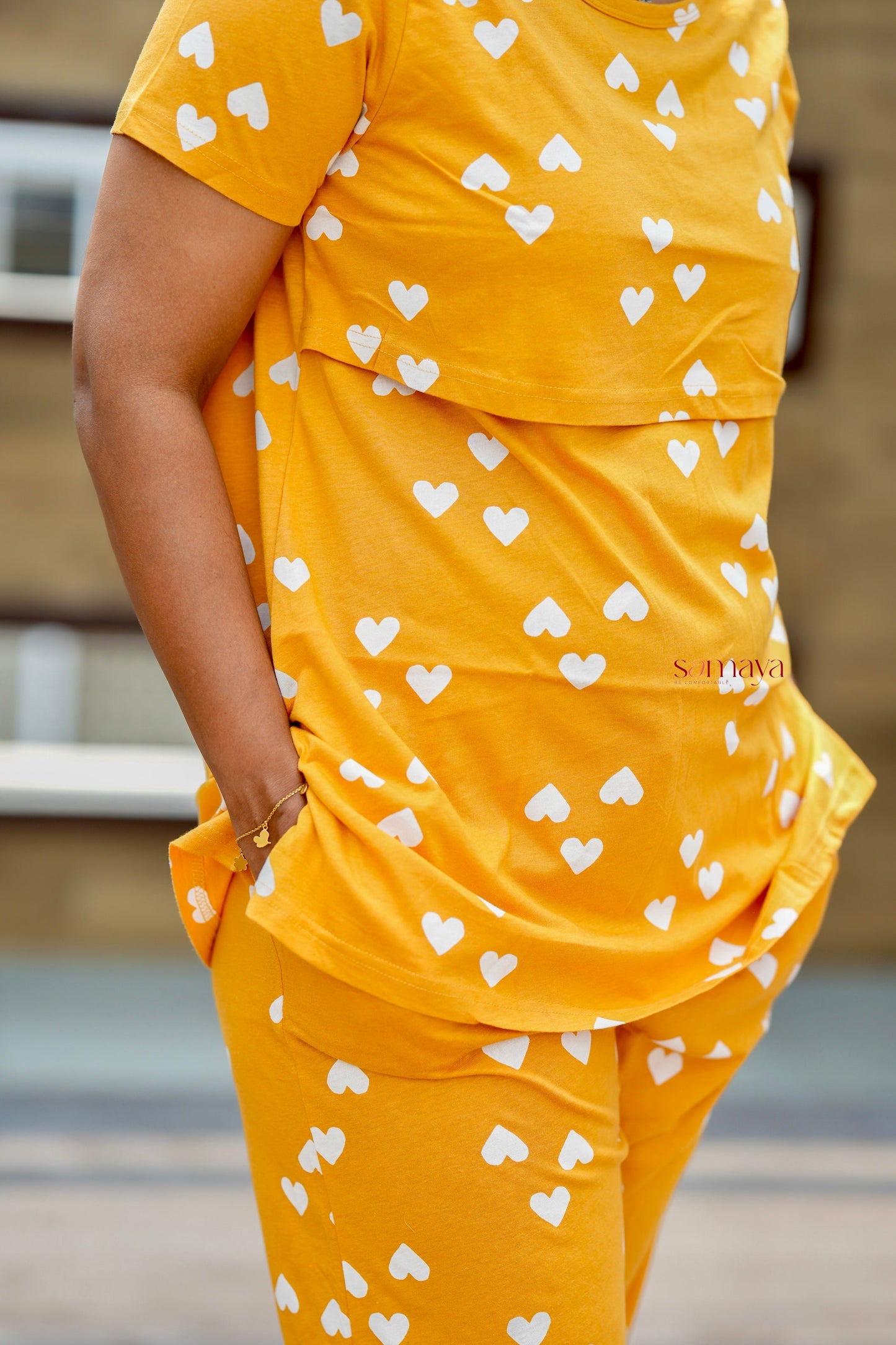 Yellow love  Feeding Pant Set ( lightweight )