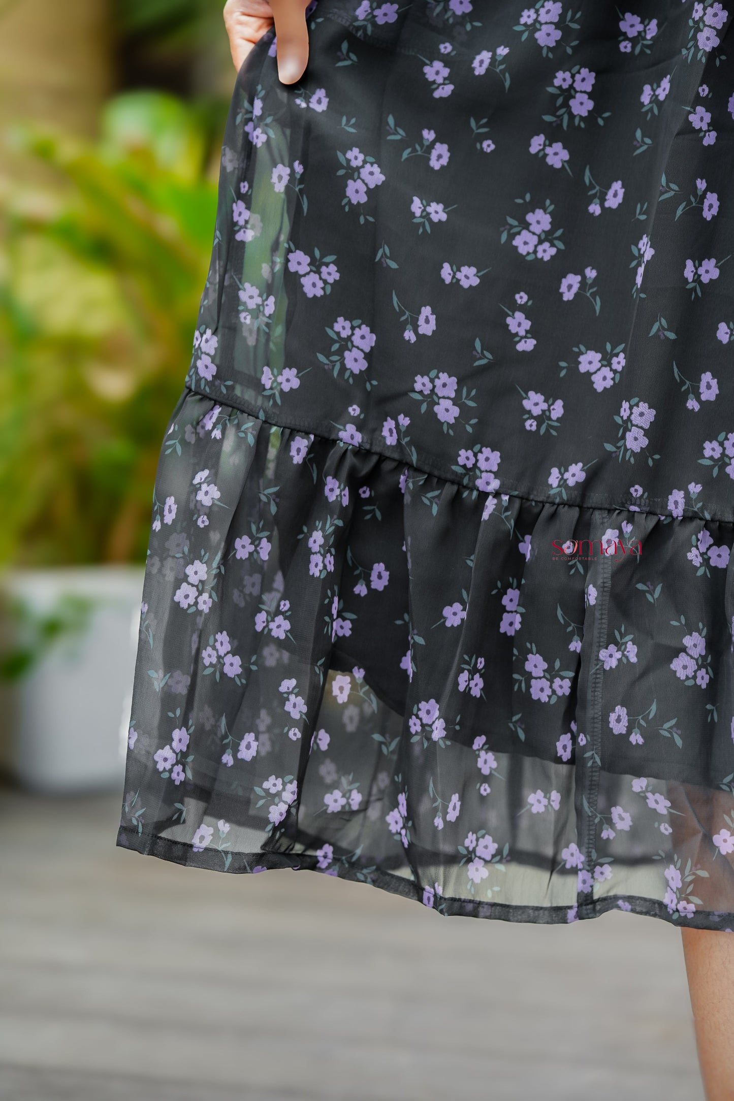 Shri georgette casual  Dress With Lining ( No-Iron Everyday Dress)