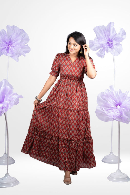 Meera casual Maxi Dress With Lining