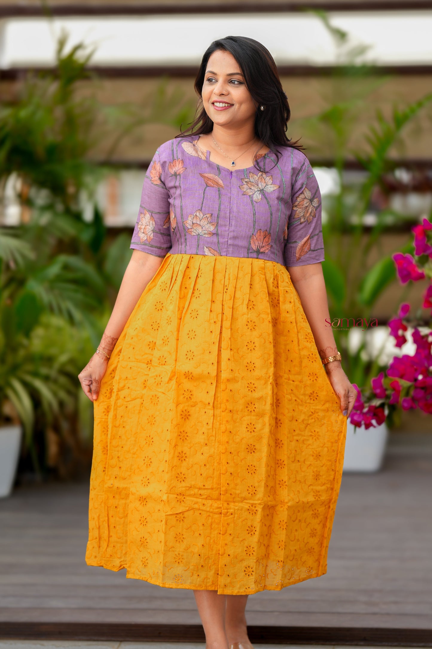 Lilly cotton Hakoba Dress With Lining