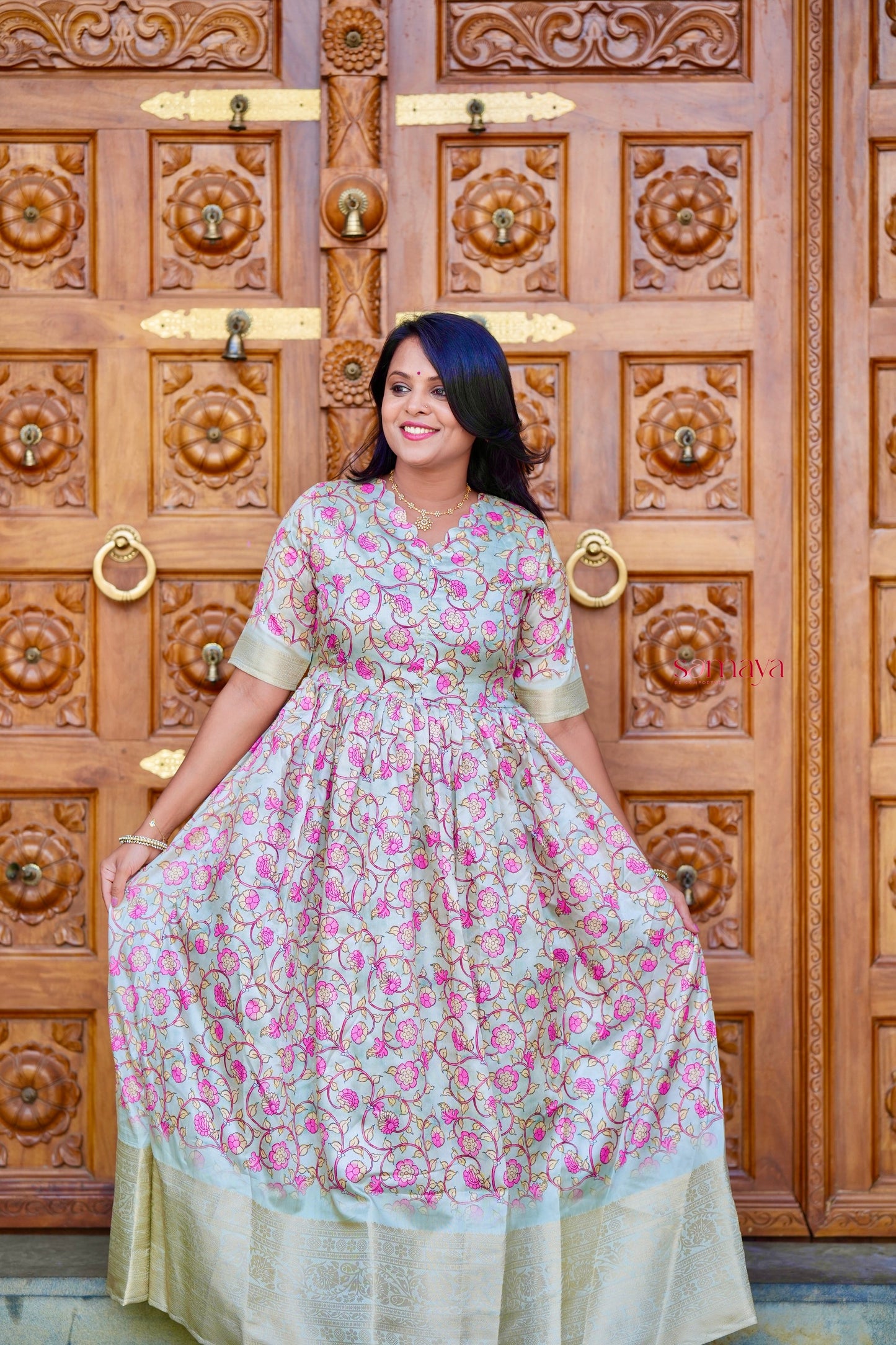 Malar soft silk Dress with Lining ( ready to dispatch)