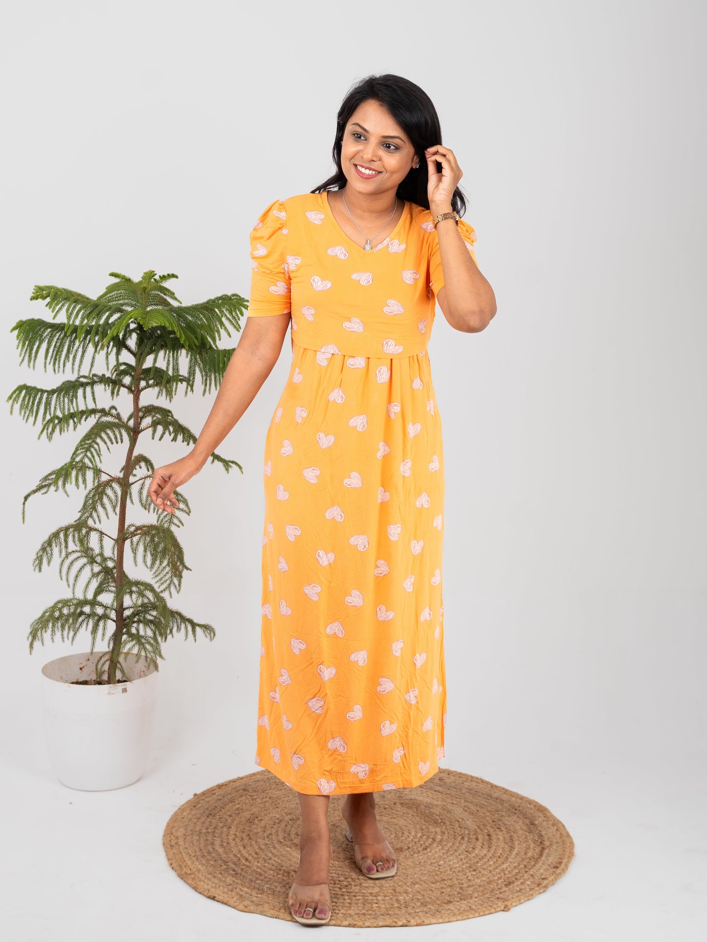 Maxi Light Weight orange Dress