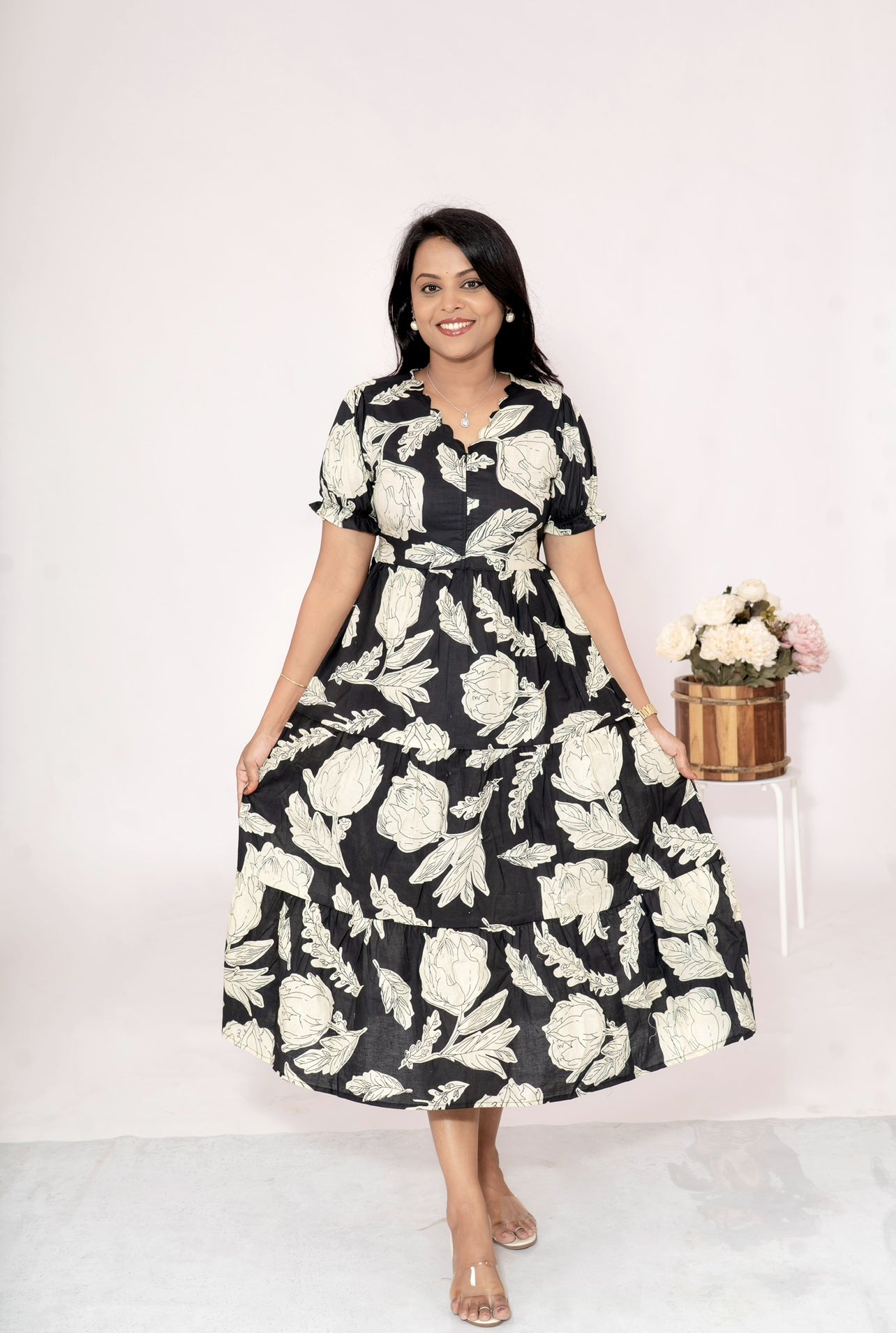Black day to night dress without lining