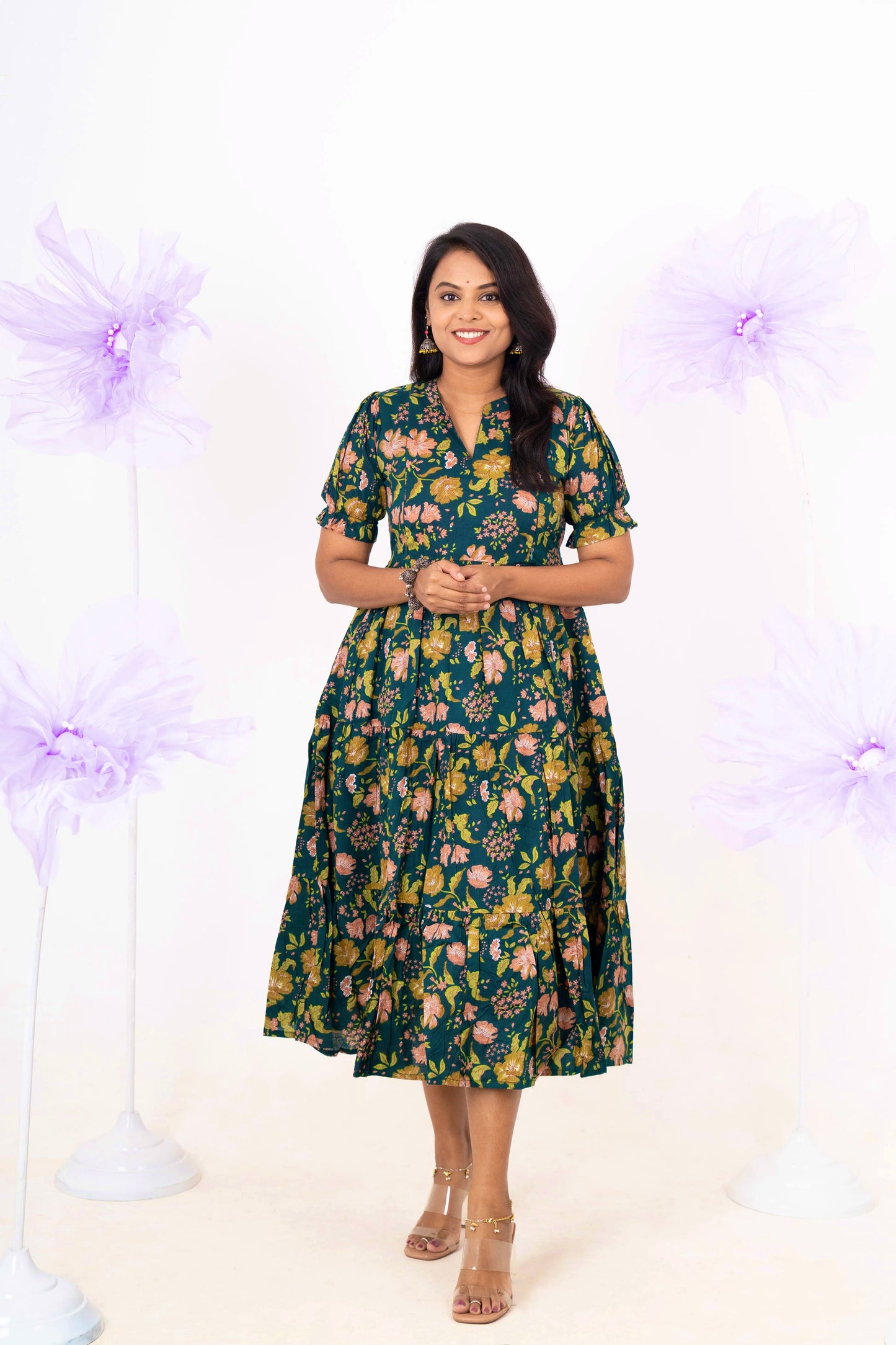 Maragatham casual  Dress With Lining