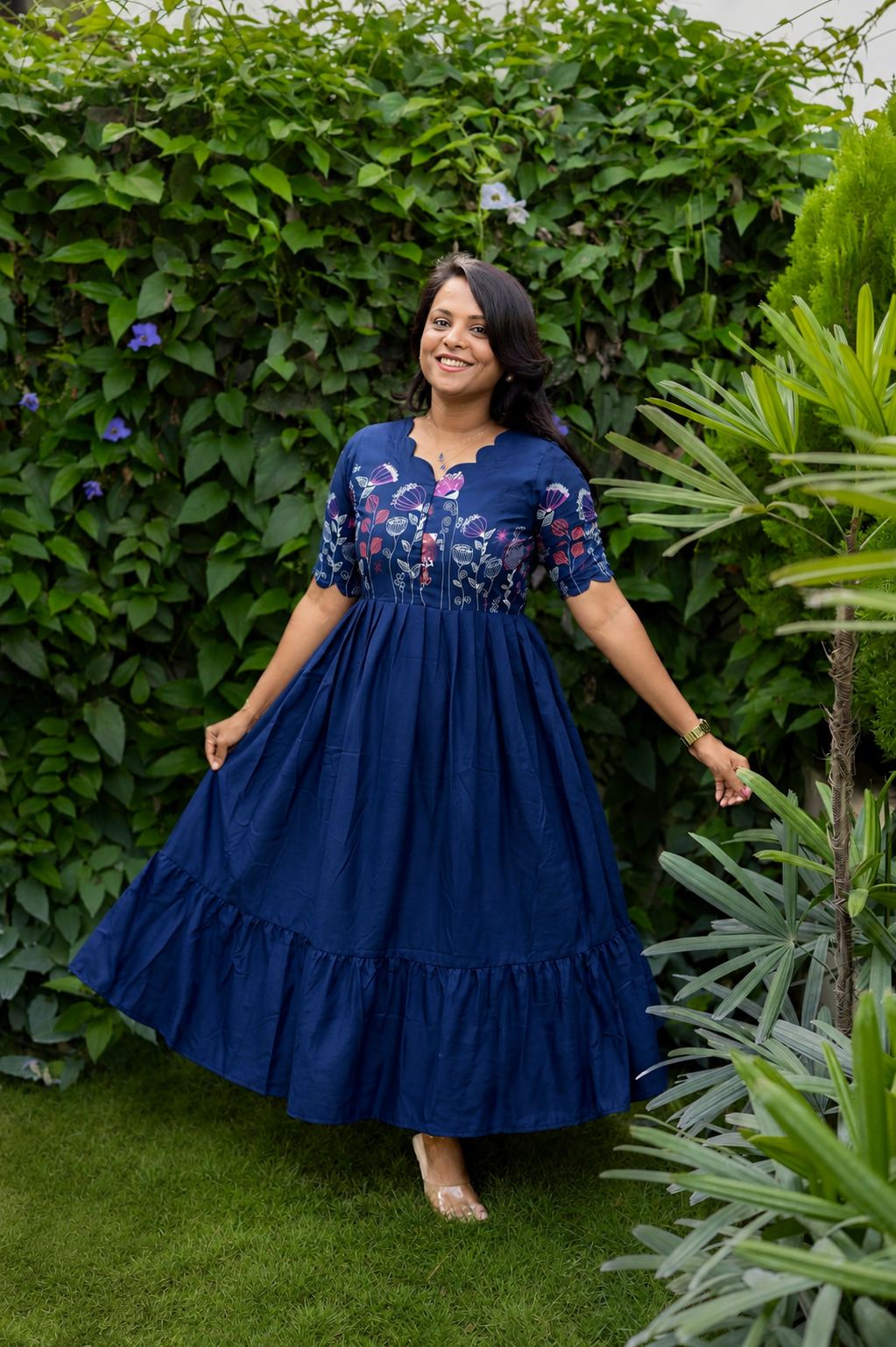 Princess  dress With lining( Wrinkle-Free Cotton Blend Dress)