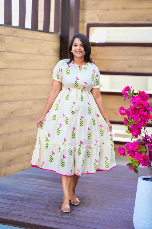 Vennila casual Dress With Lining