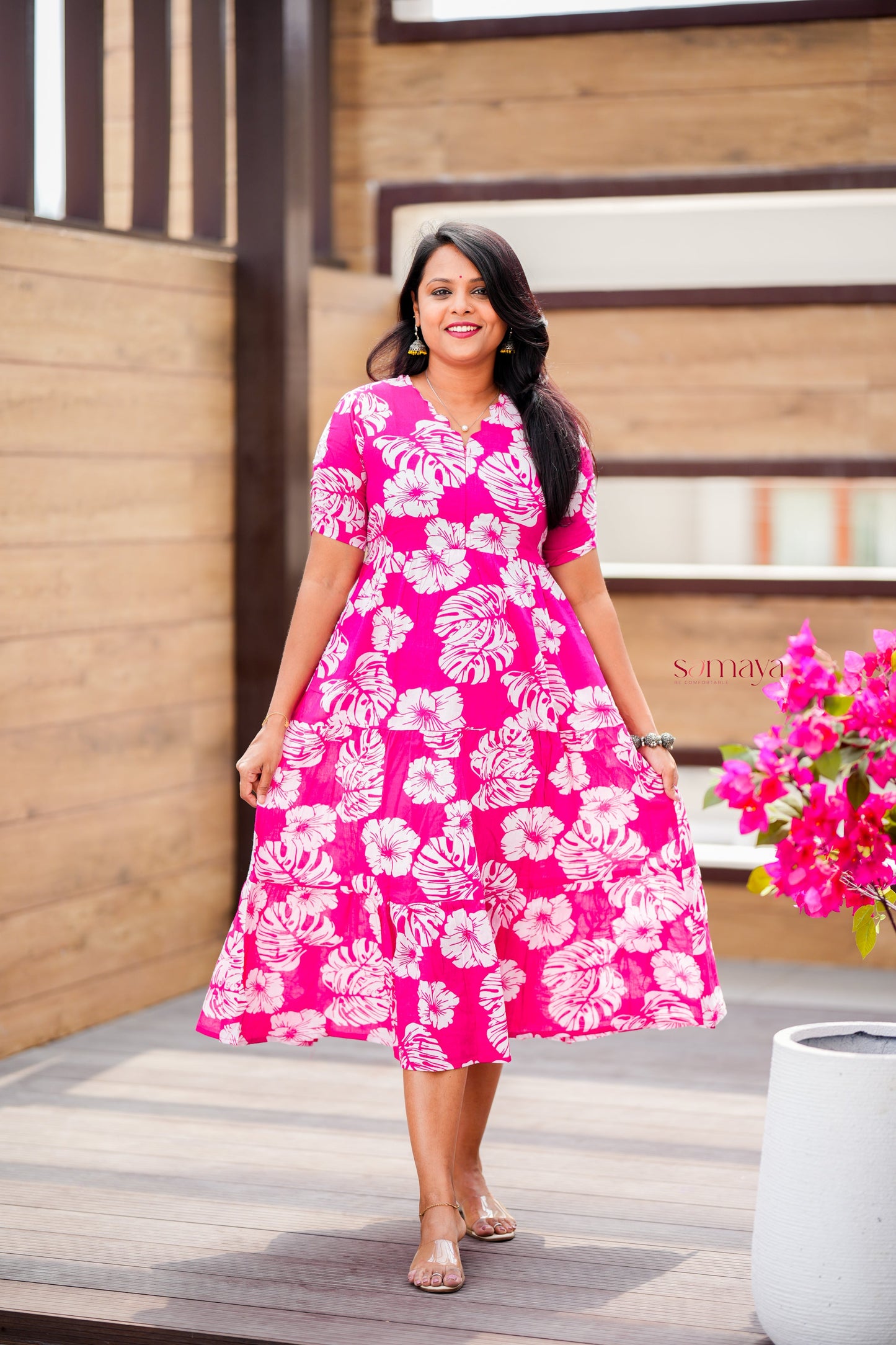 Rose day to night dress without lining