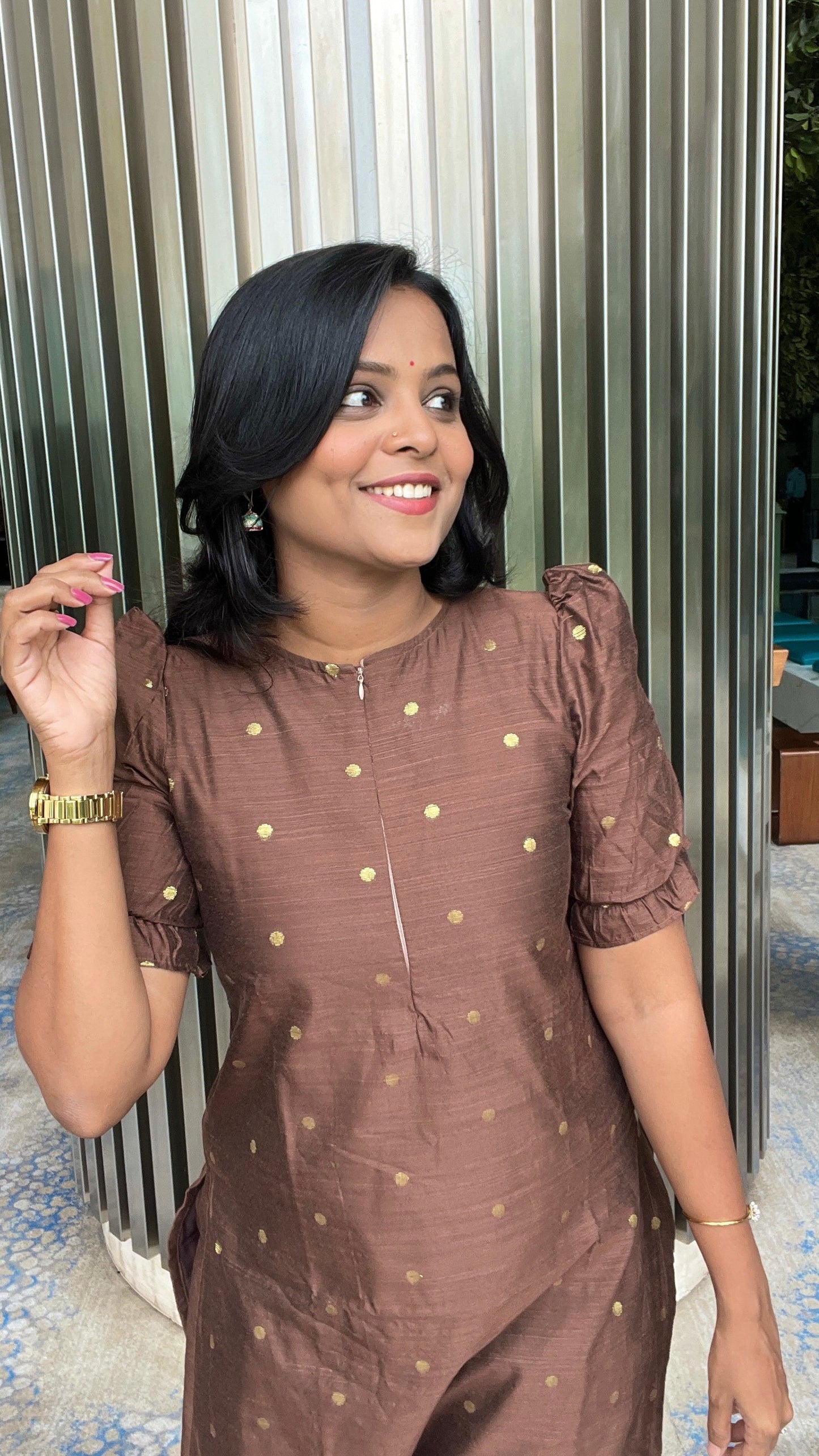 Samantha  inspired 3 piece raw silk suit set with dupptta