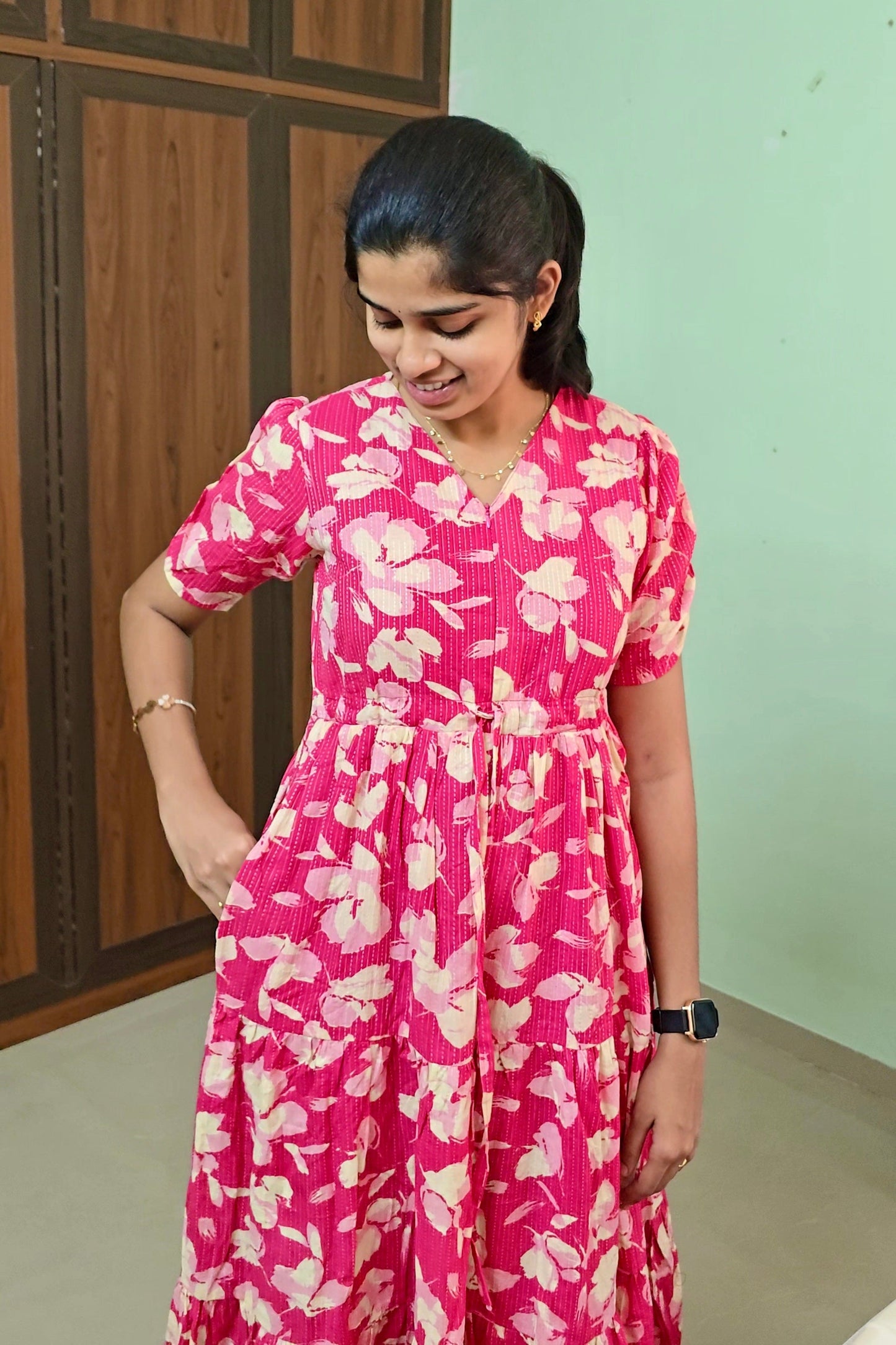 Dreamy kantha Casual Dress With Lining