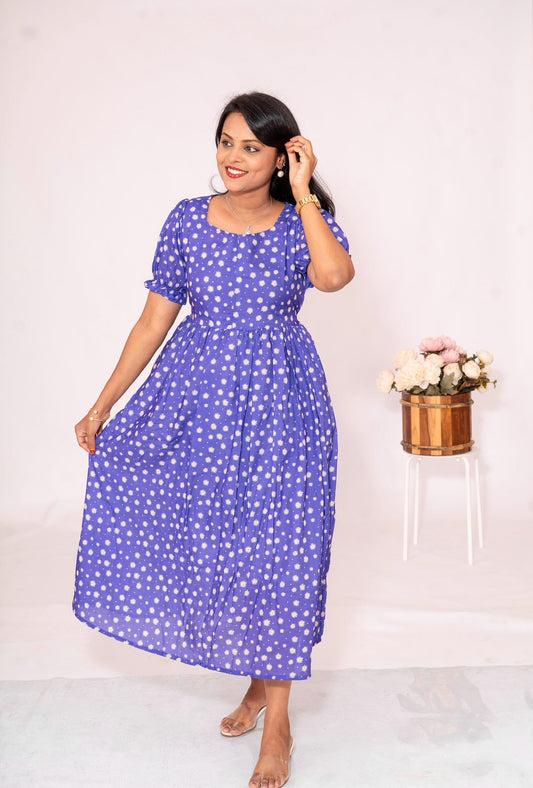 Blossom  Casual  Dress With Lining