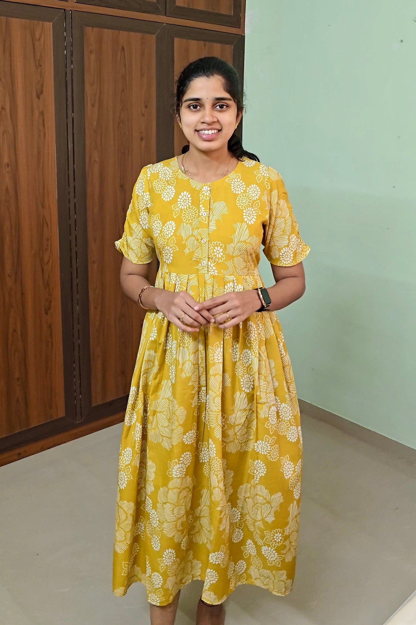 Sunshine-2  Day to Night Dress Without Lining( Wrinkle-Free Cotton blend Dress)
