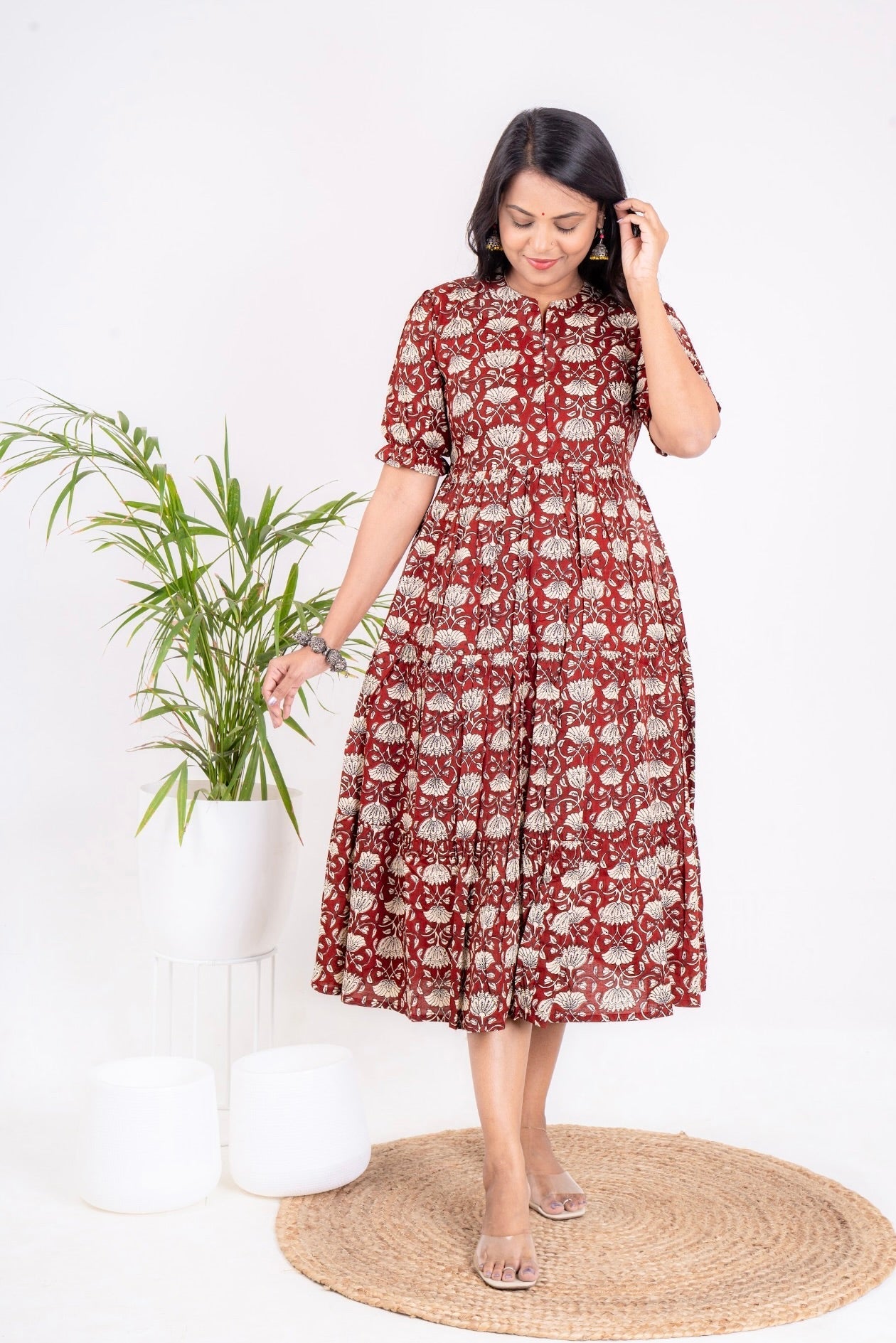 Pallavi Lotus casual  Dress With Lining