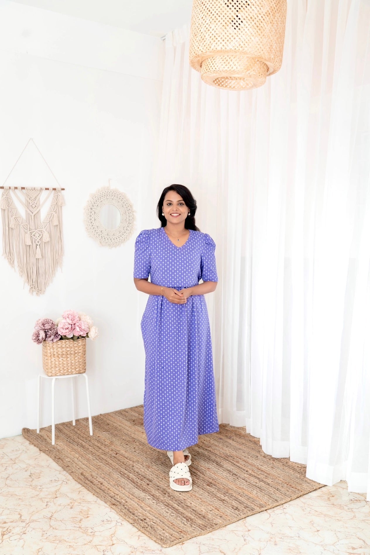 Maxi lavender Thick Weight Dress