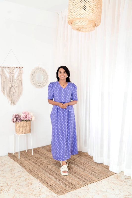 Maxi lavender Thick Weight Dress