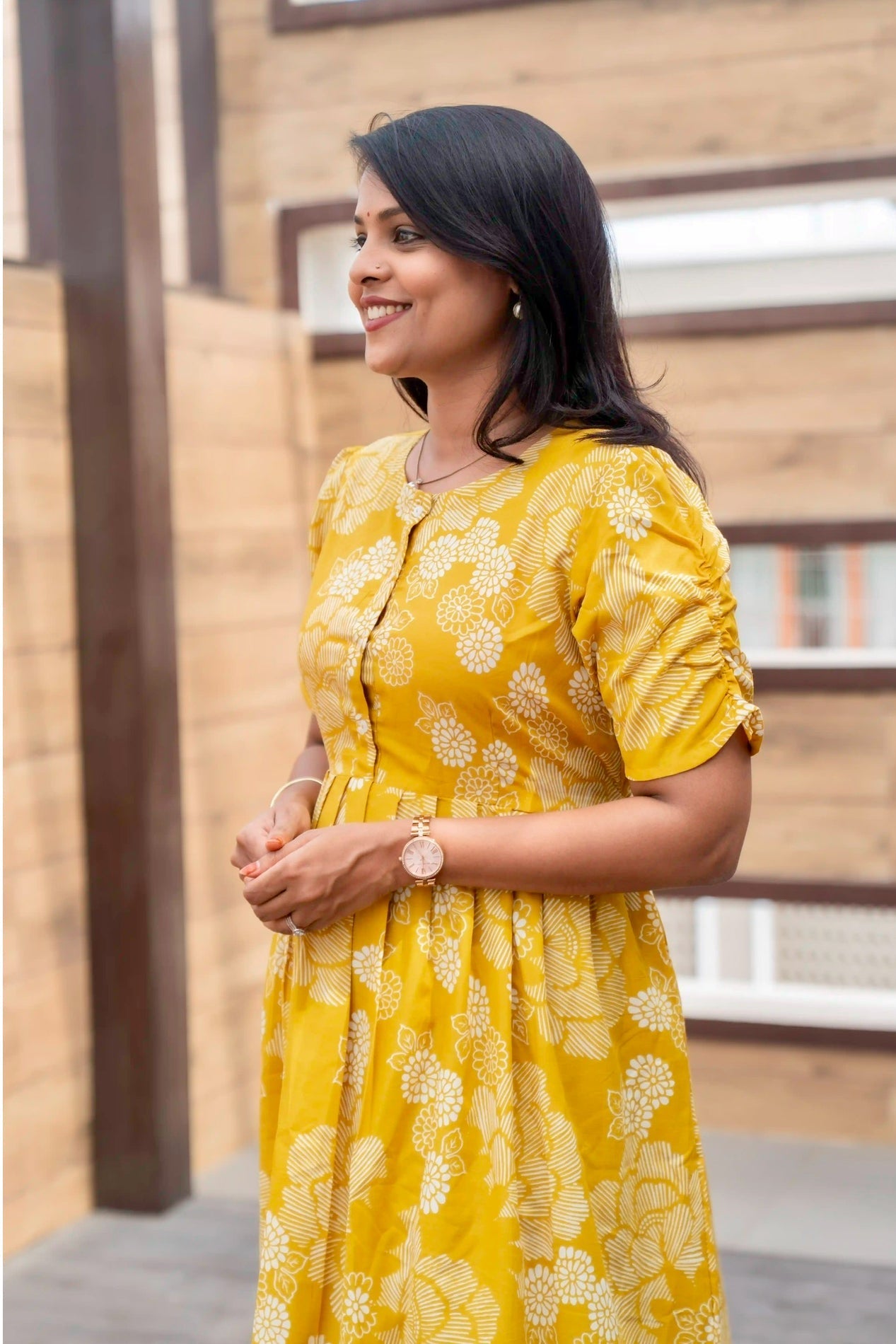 Sunshine-2  Day to Night Dress Without Lining( Wrinkle-Free Cotton blend Dress)
