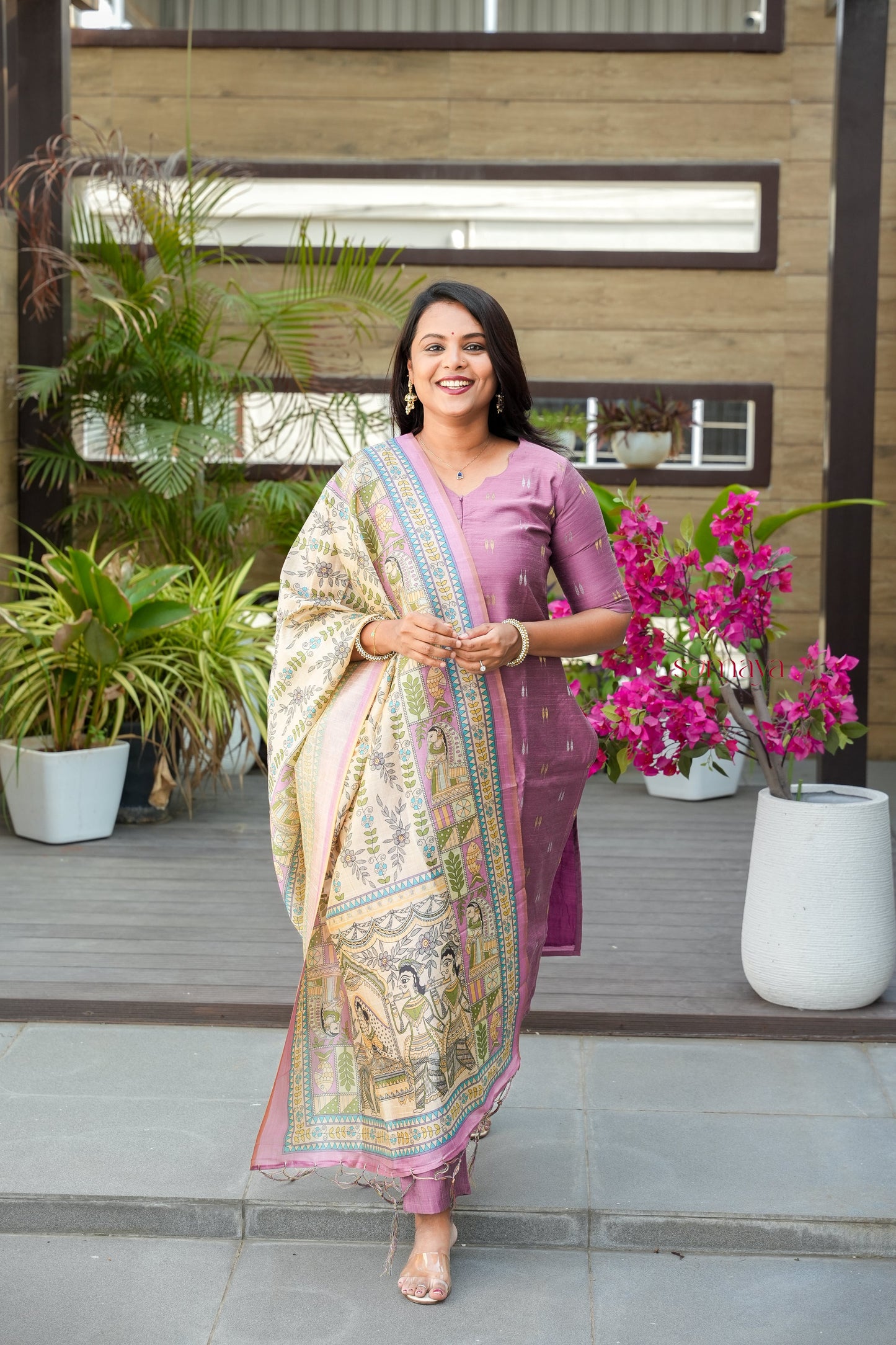 Swathi 3 piece raw silk suit set with Dupatta( pre order )