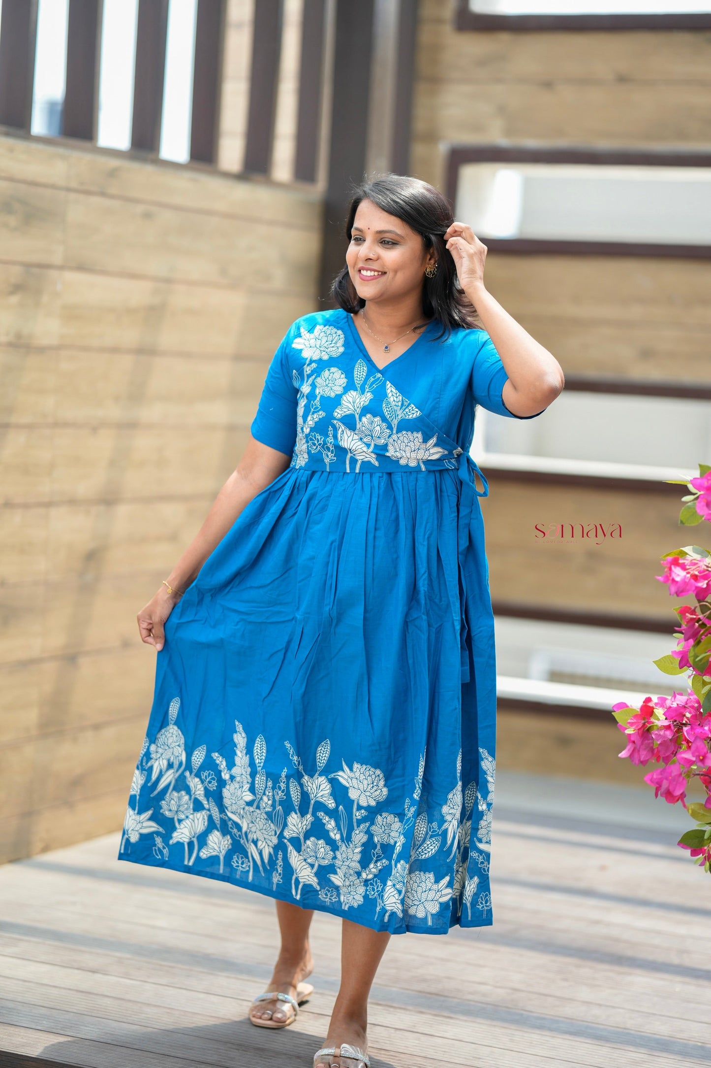 Lotus Casual Dress With Lining