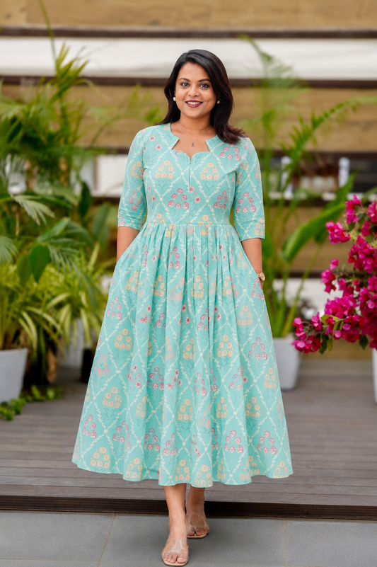 Laya georgette casual  Dress With Lining ( No-Iron Everyday Dress)