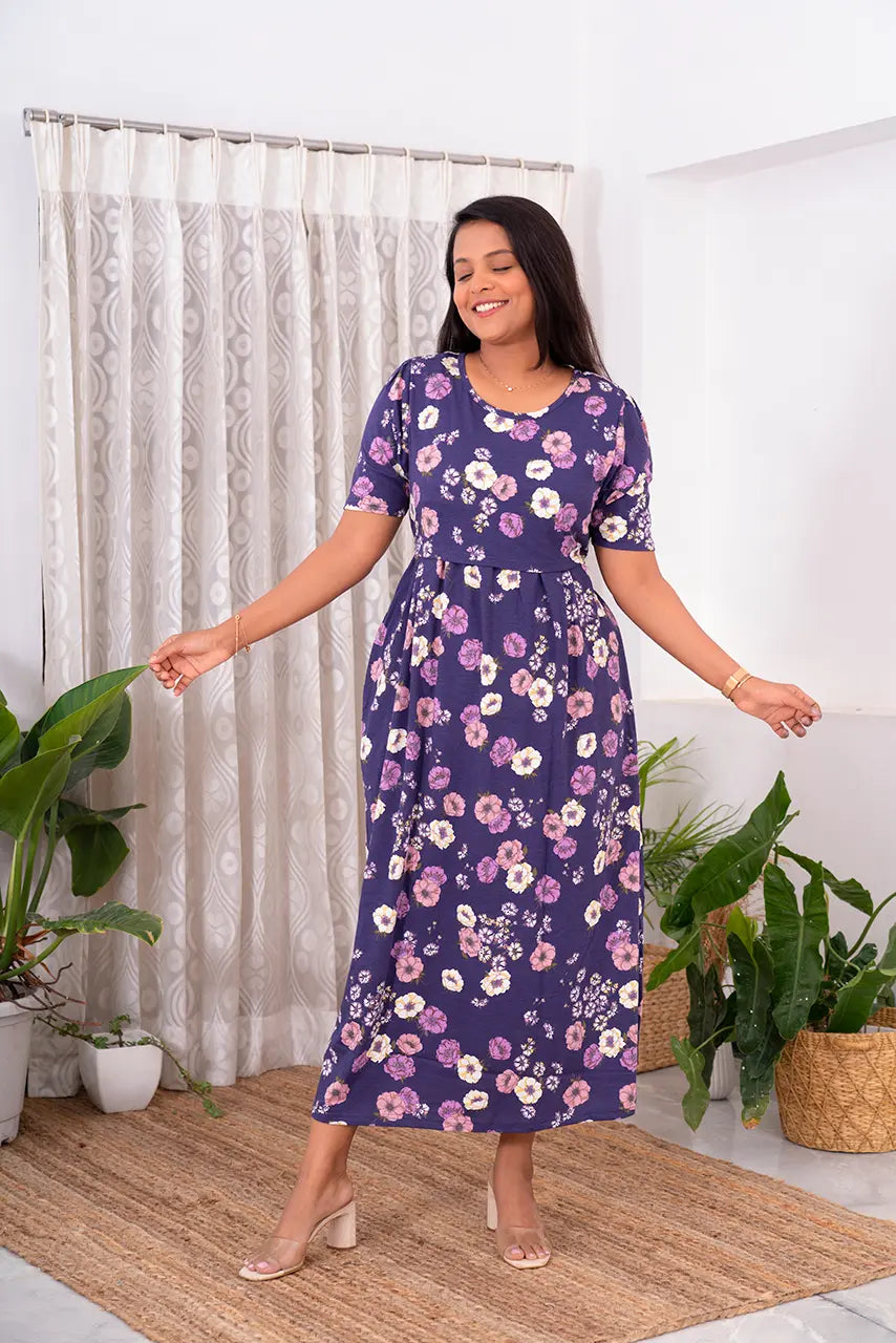 Maxi Purple Garden Light Weight (Minor embroidery variation)