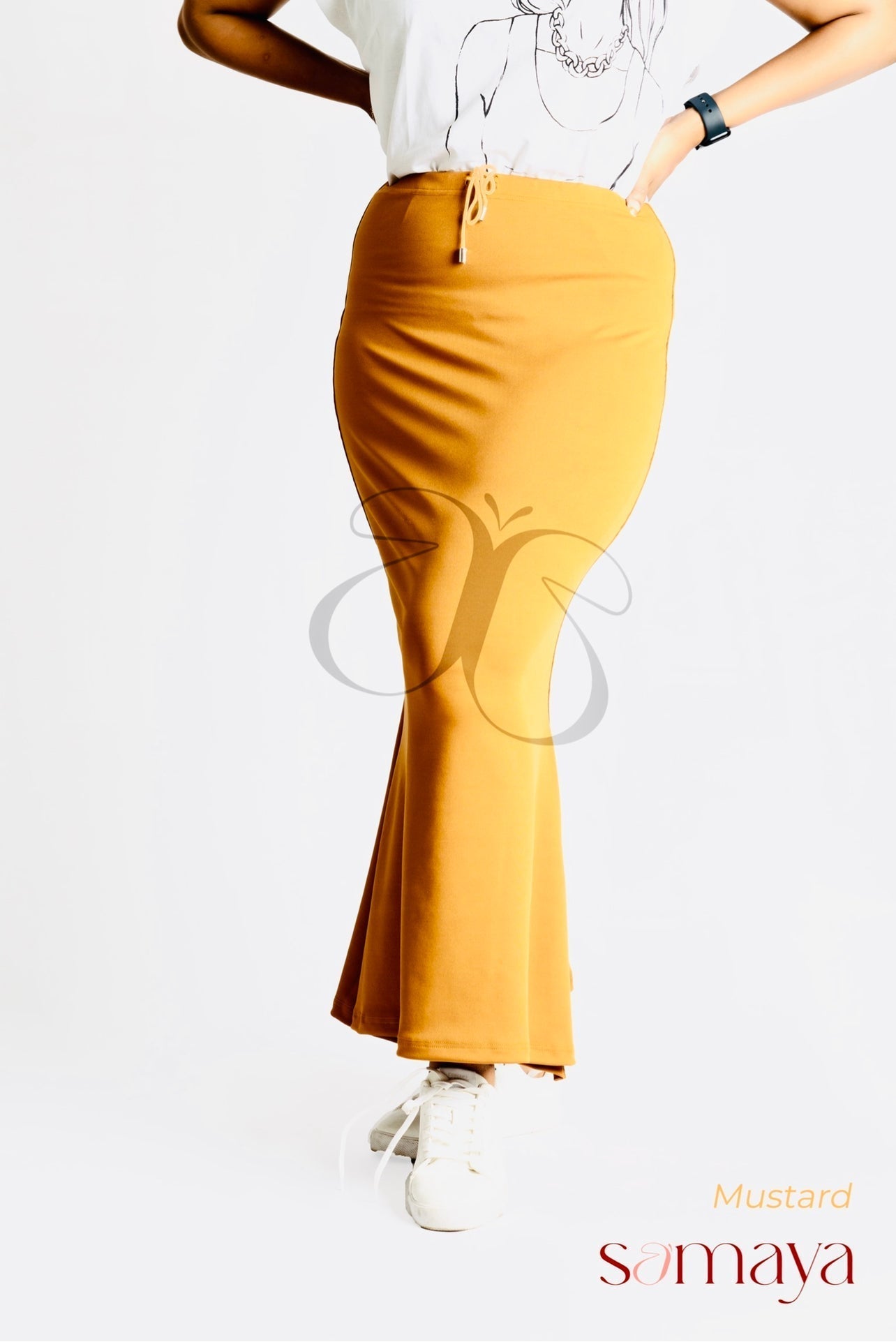 Mustard Sareeshaper ( Small stain that doesn’t affect overall look or wear — priced lower and a great deal ! )