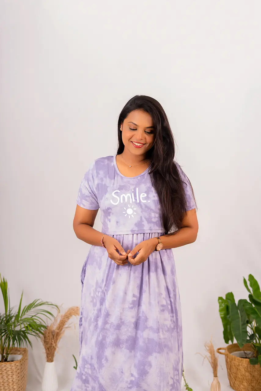 Midi Lilac Smile Ultra Light Weight( Minor embroidery variation )