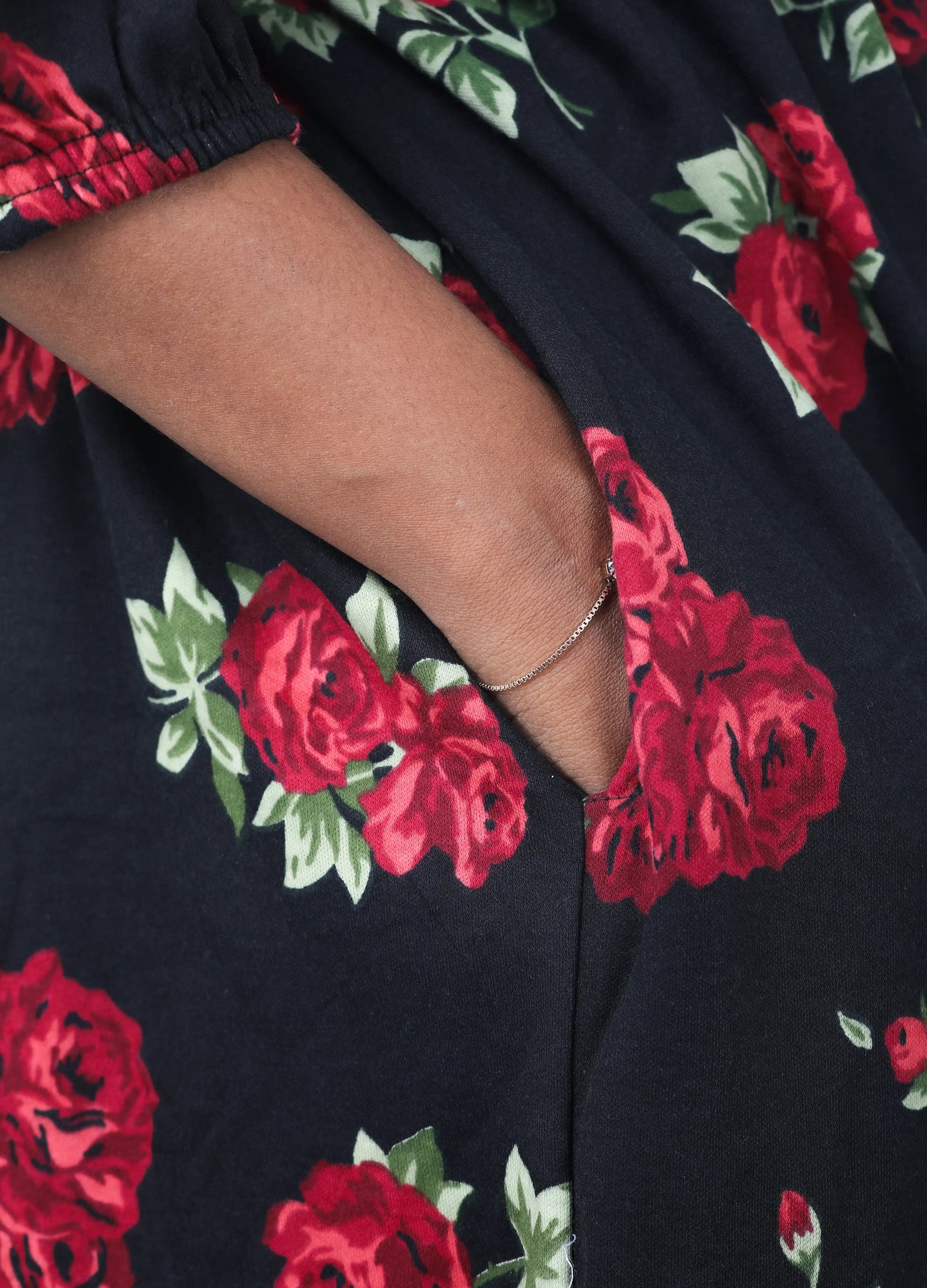 Midi Red Roja thick  Weight dress( Minor embroidery variation so sold at sale price )