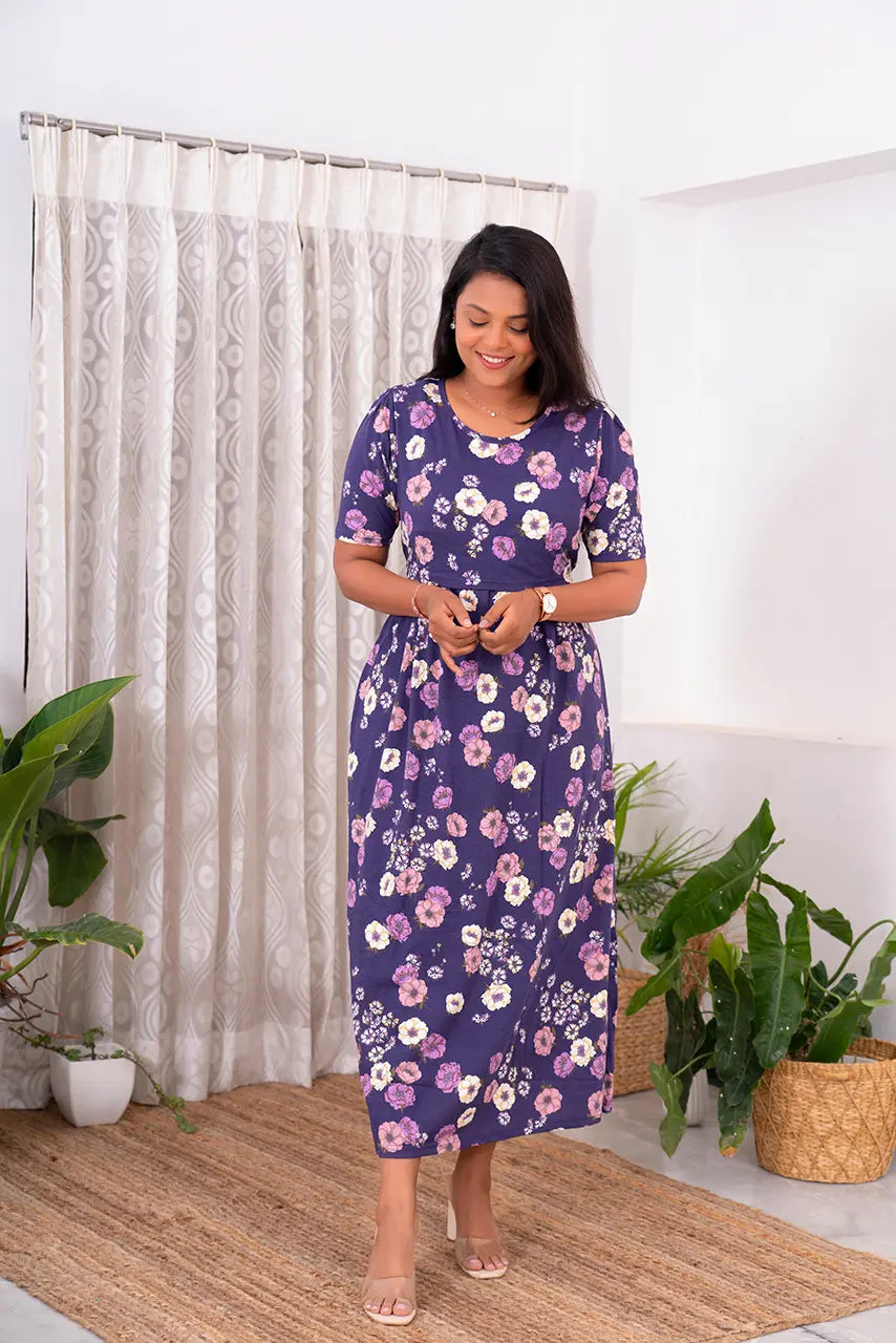 Maxi Purple Garden Light Weight (Minor embroidery variation)