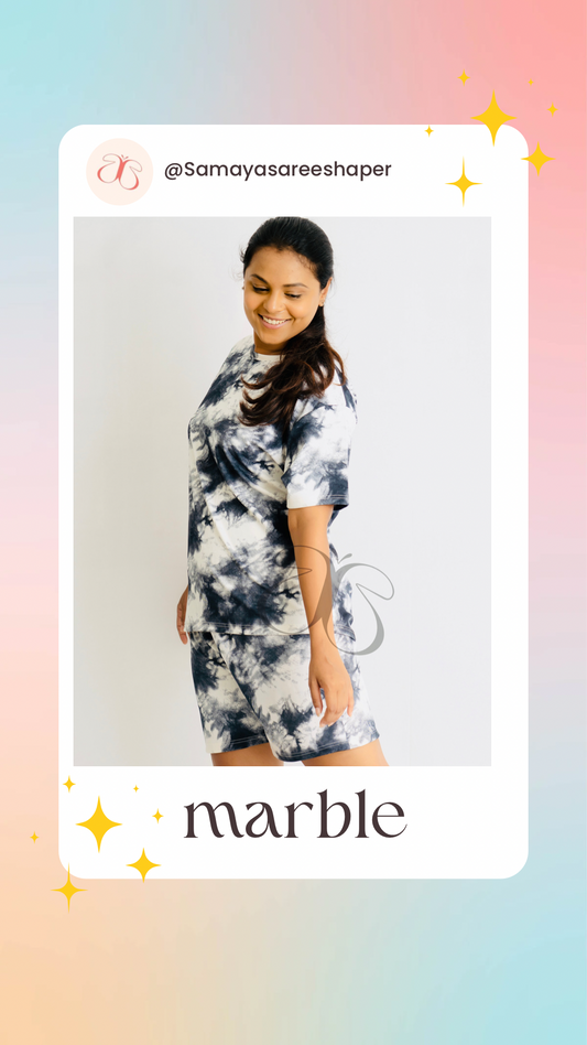 shorts set-marble