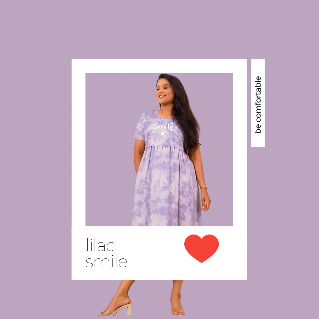 Midi Lilac Smile Ultra Light Weight( Minor embroidery variation )