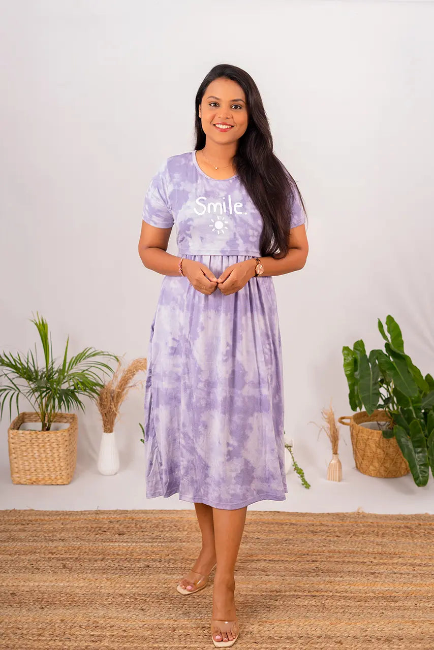 Midi Lilac Smile Ultra Light Weight( Minor embroidery variation )
