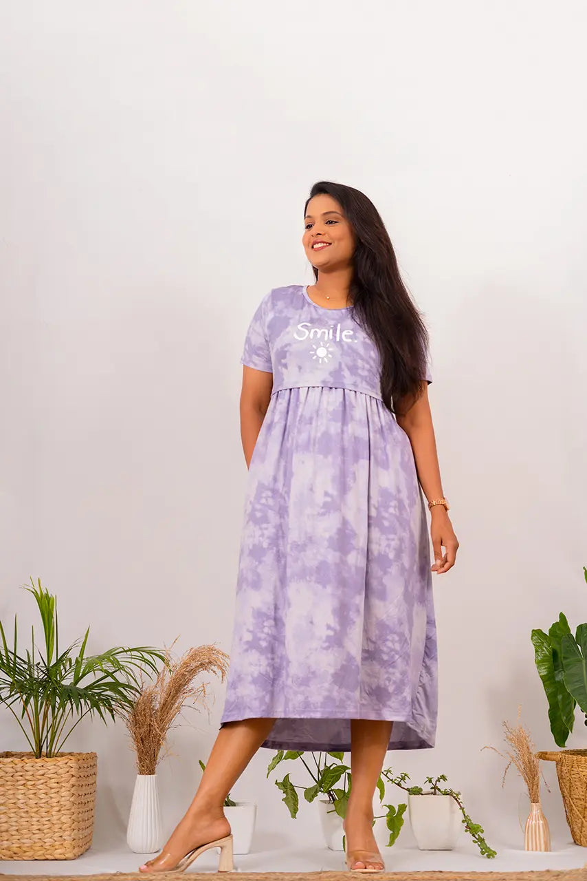 Midi Lilac Smile Ultra Light Weight( Minor embroidery variation )