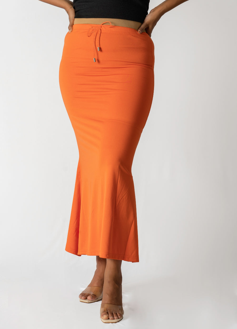 Orange Sareeshaper ( Small stain or embroidery that doesn’t affect overall look or wear — priced lower and a great deal ! )