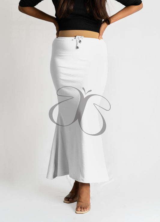 White Buttersoft Shimmer Sareeshaper ( Small stain that doesn’t affect overall look or wear — priced lower and a great deal ! )